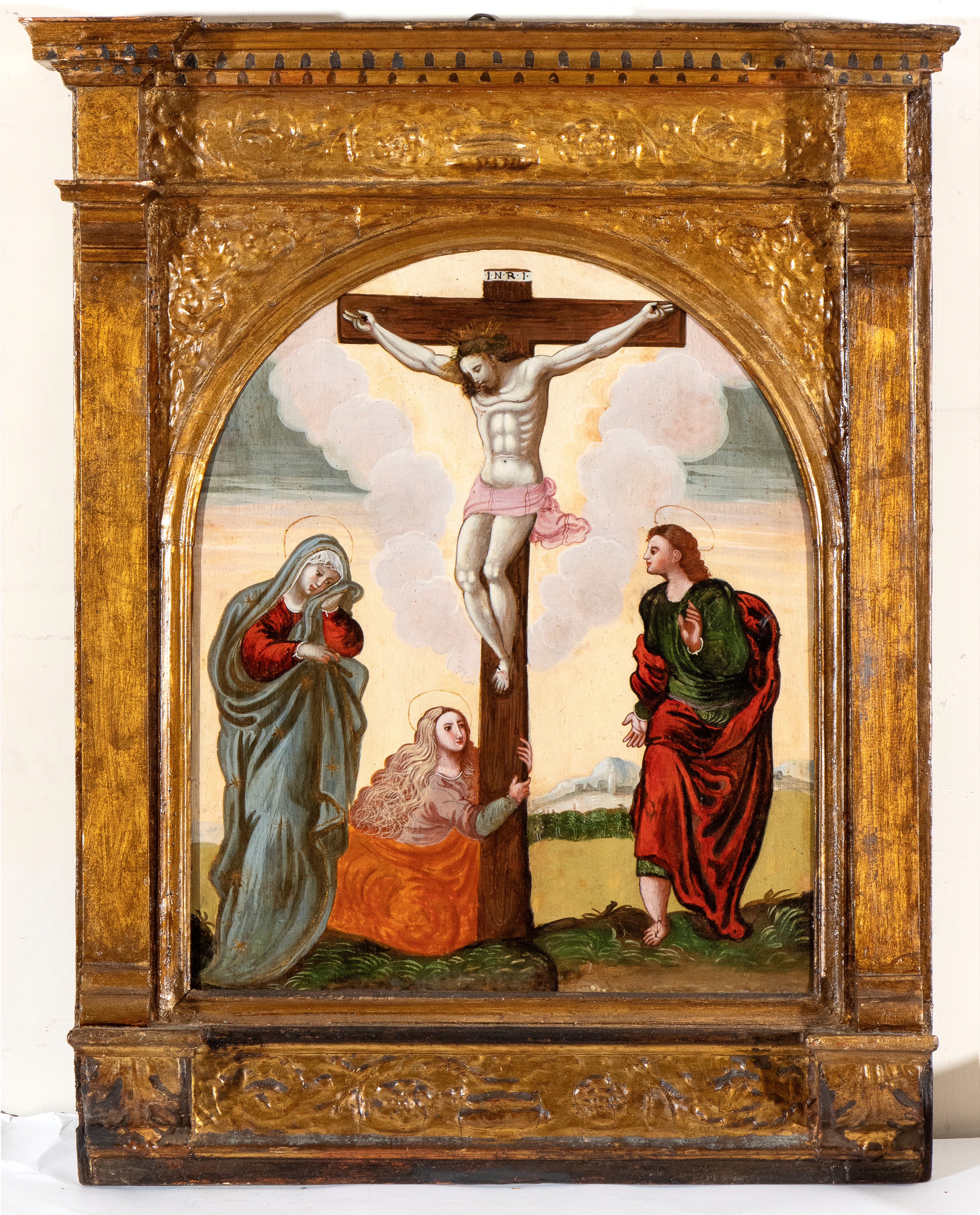 Artista Veneto-cretese, XVI - XVII Secolo - Crocifissione