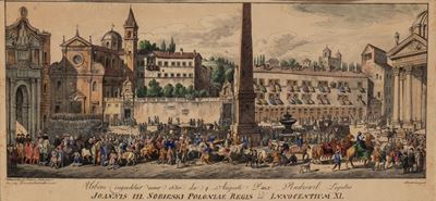 Urbem Ingreditur Anno 1680 Die 4 Augusti Dux Radziwil Legatus Joannis III. Sobieski Poloniae Regi...