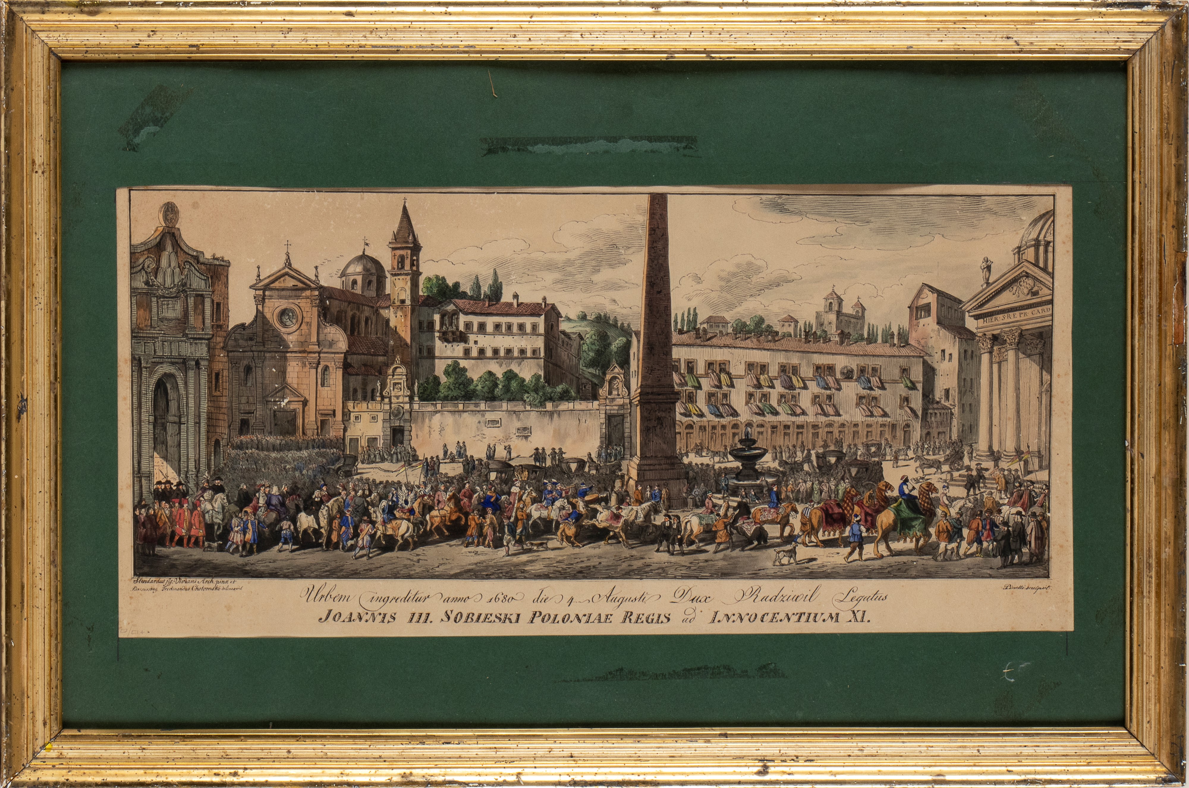 Bartolomeo Pinelli, Ferdynand Chotomski-dienhejm - Urbem Ingreditur Anno 1680 Die 4 Augusti Dux R...