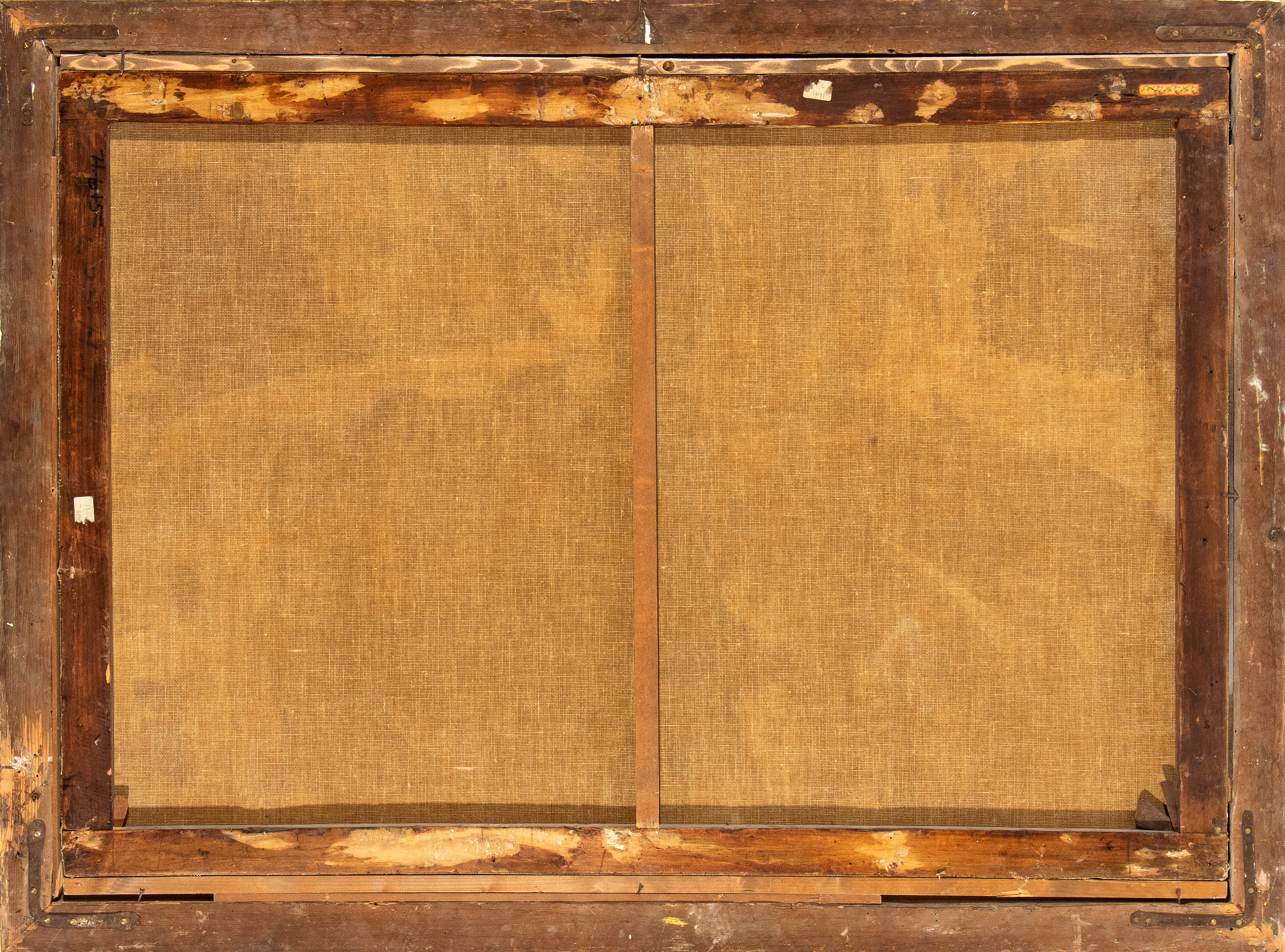 Paesaggio con venditori che dispongono la merce