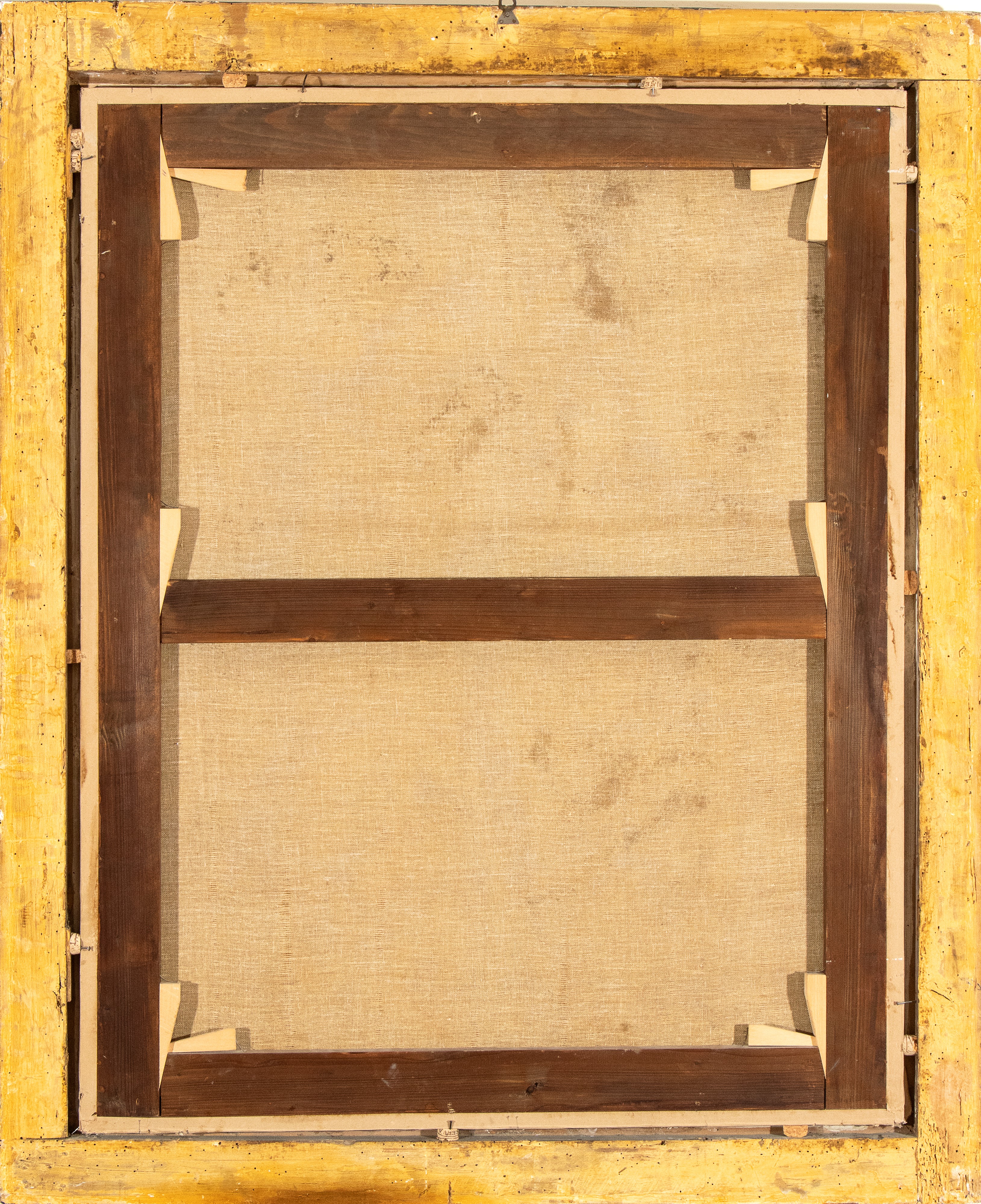 Ritratto di dama con garofano entro ghirlanda di fiori