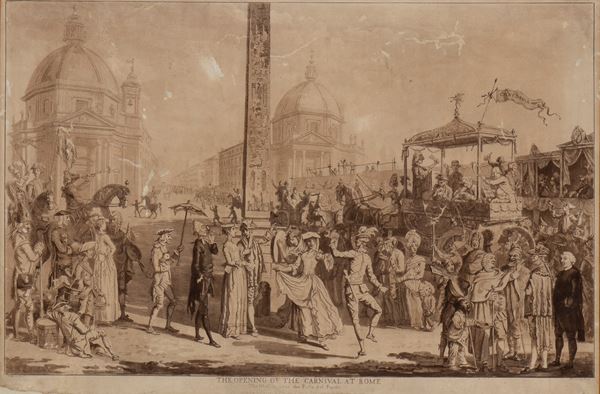 Paul Sandby - L'Apertura del Carnevale a Roma