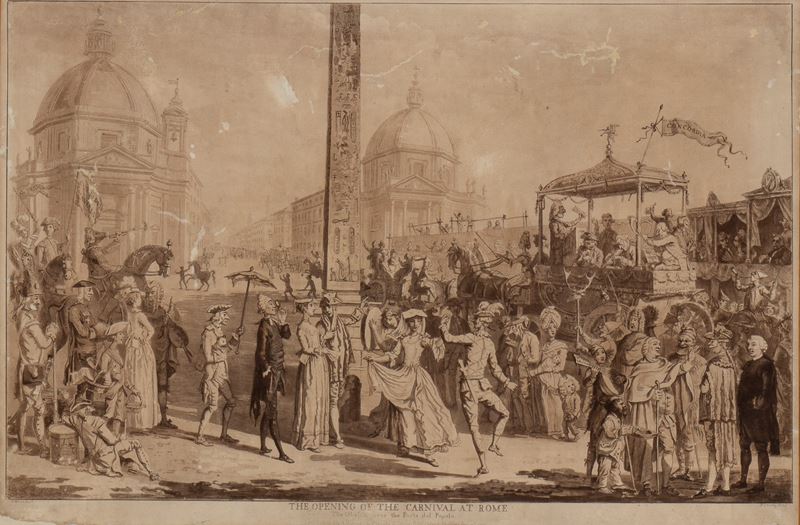 Paul Sandby - L'apertura del Carnevale a Roma