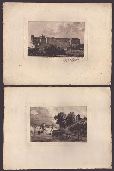 Veduta del Monastero De, Capucini a Termini | Veduta del Tevere Vicino a Ripetta
