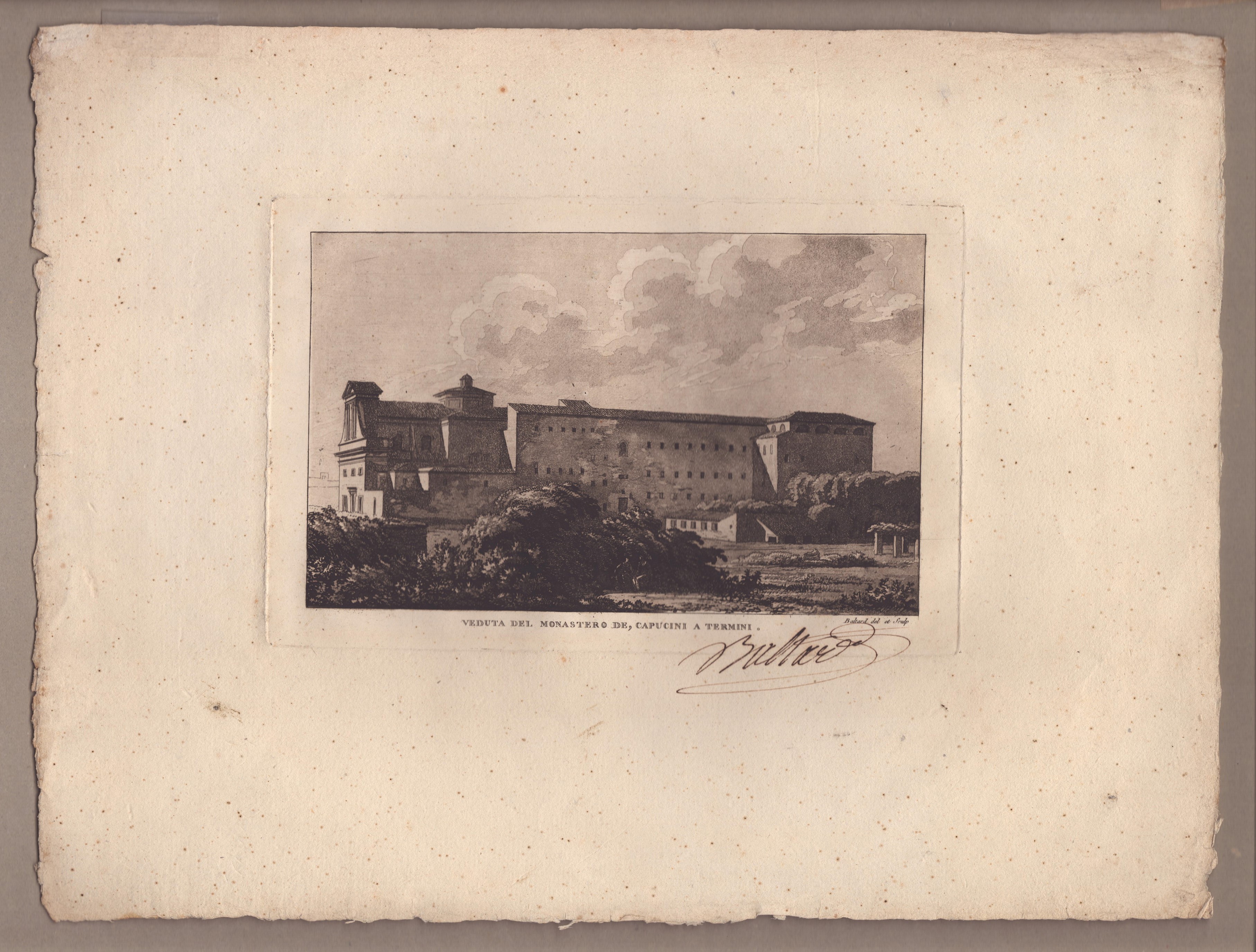 Louis-pierre Baltard - Veduta del Monastero De, Capucini a Termini | Veduta del Tevere Vicino a R...