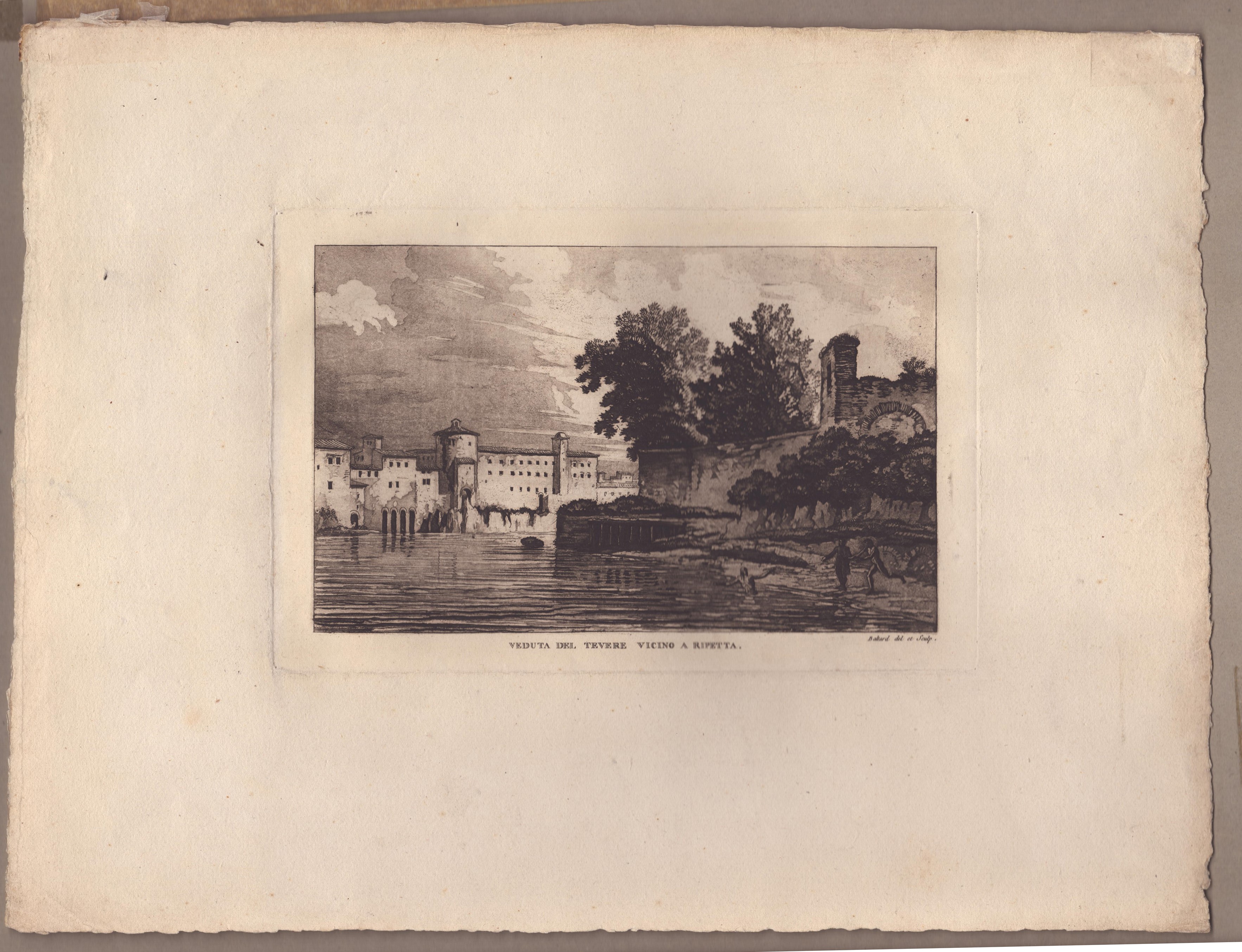 Louis-pierre Baltard - Veduta del Monastero De, Capucini a Termini | Veduta del Tevere Vicino a R...