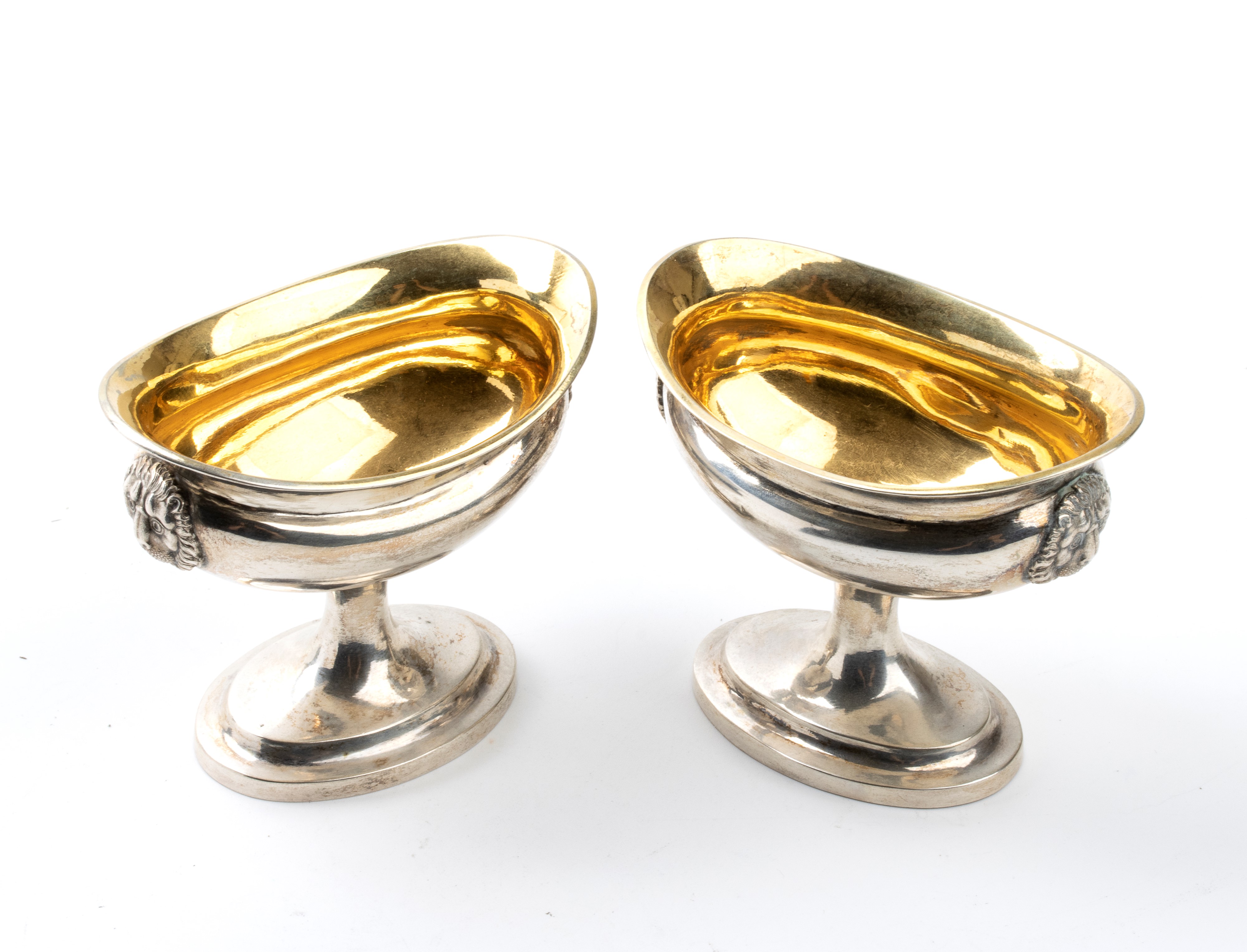 Georg Christian Friedrich Sick Or Johann Christoph Sick - Coppia di Saliere Tedesche in Argento