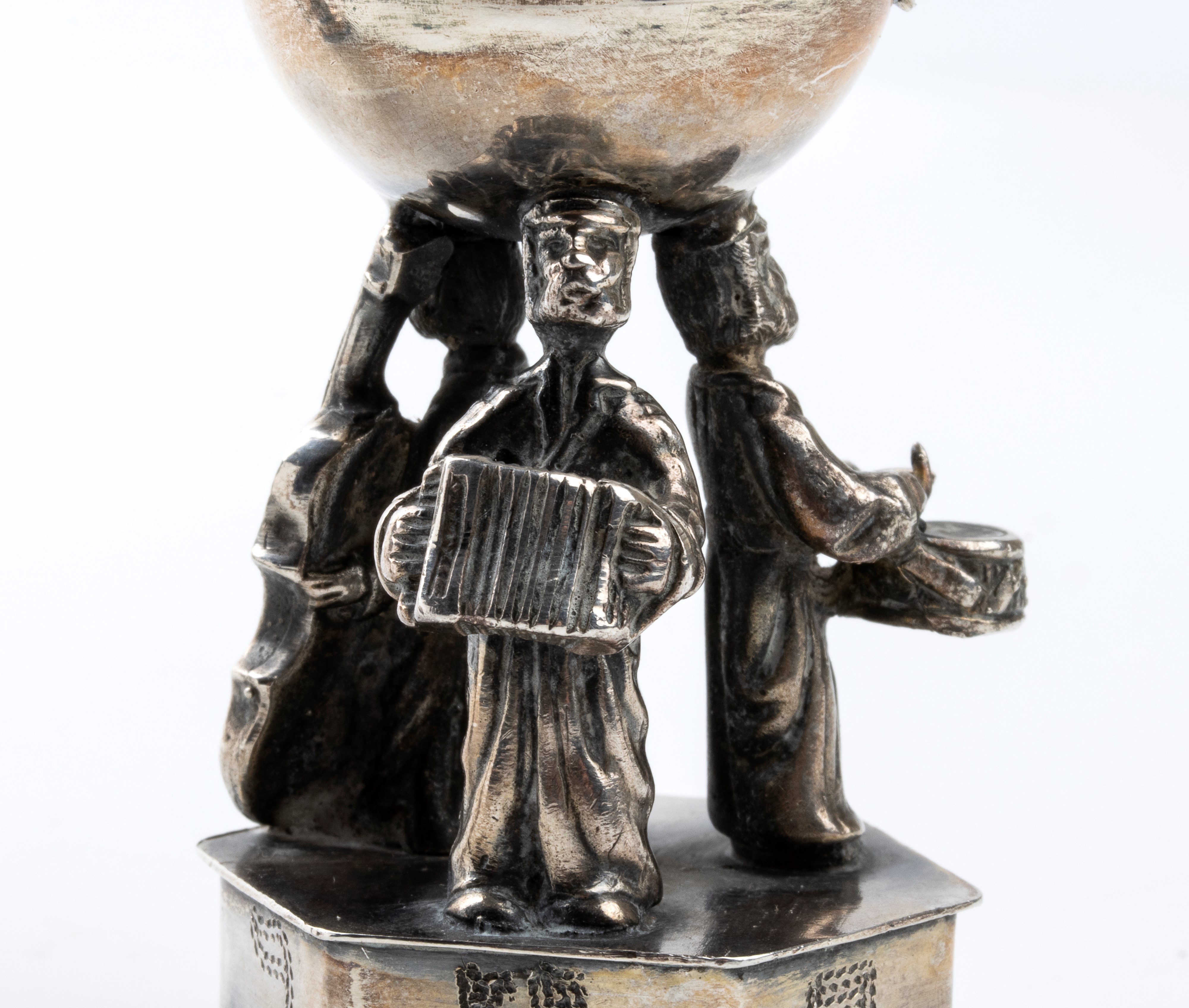 Coppia di saliere russe in argento