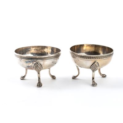 Coppia di Saliere Italiane in Argento
