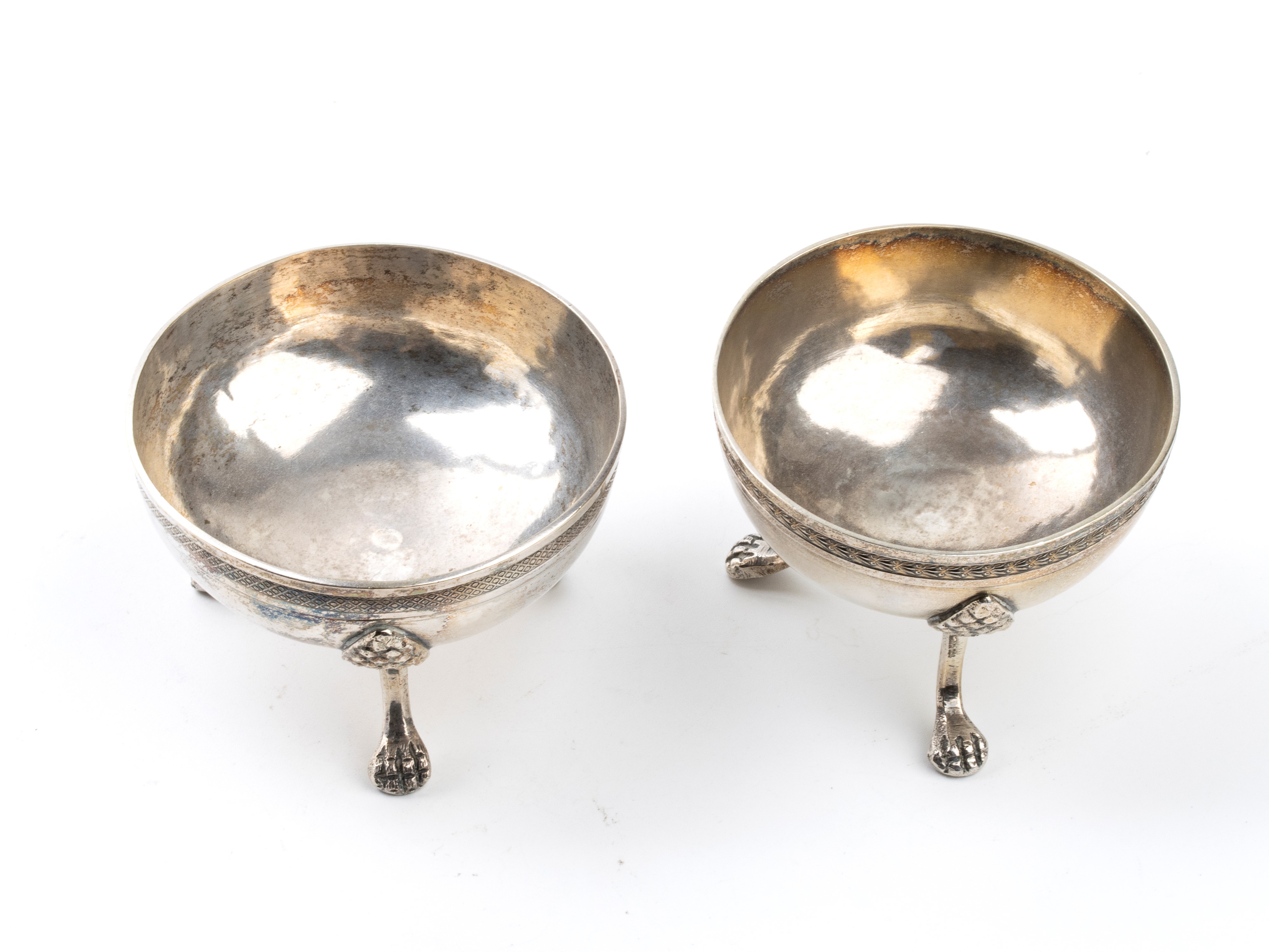 Coppia di Saliere Italiane in Argento