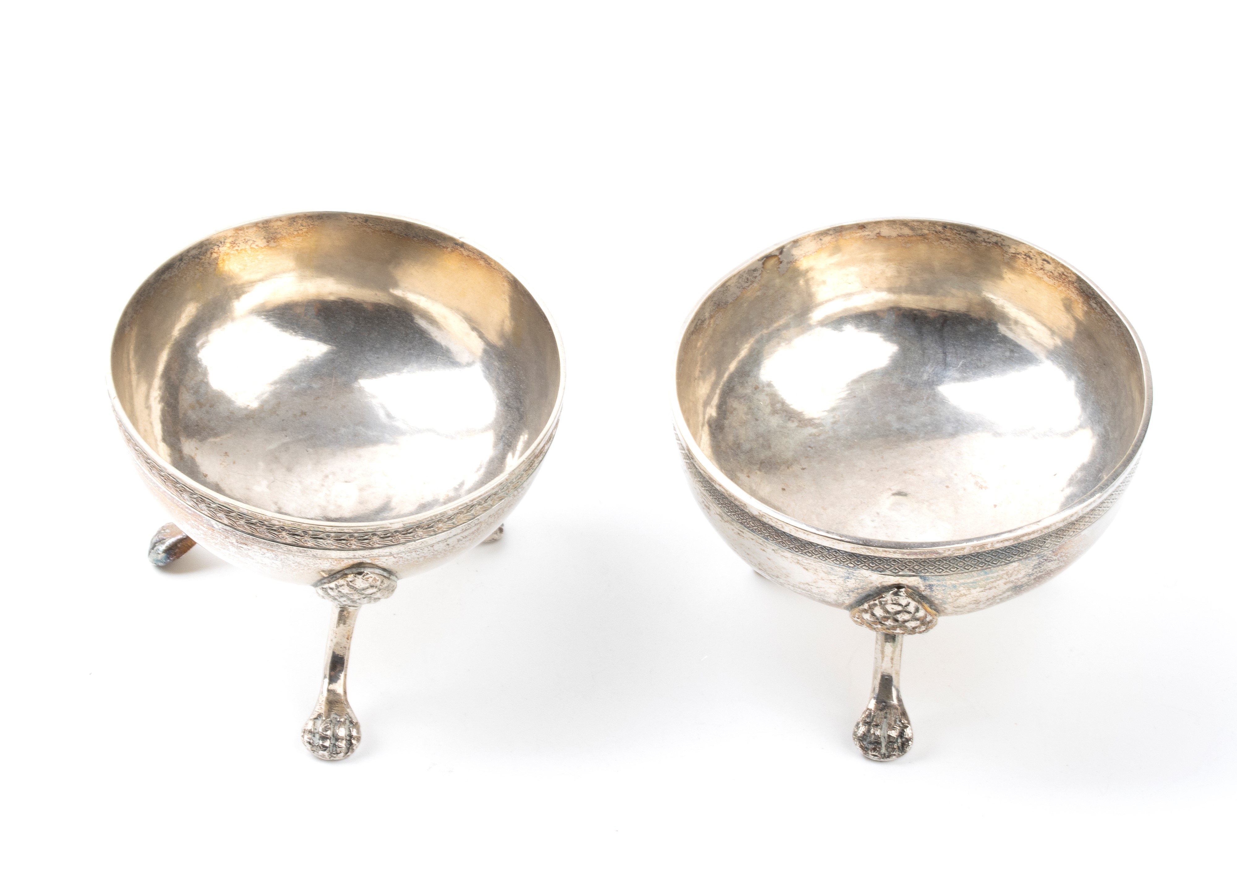 Coppia di Saliere Italiane in Argento
