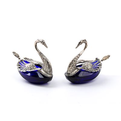 Coppia di Saliere Italiane in Argento