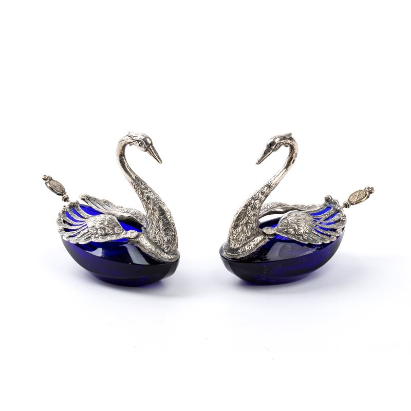 Coppia di Saliere Italiane in Argento