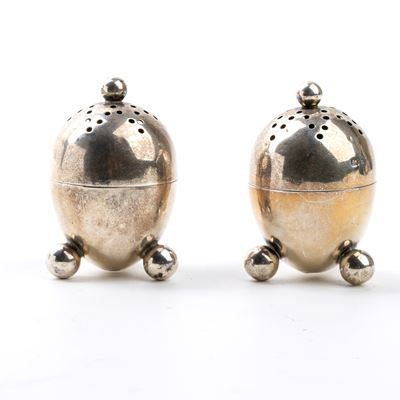 Coppia di Saliere Inglesi in Argento