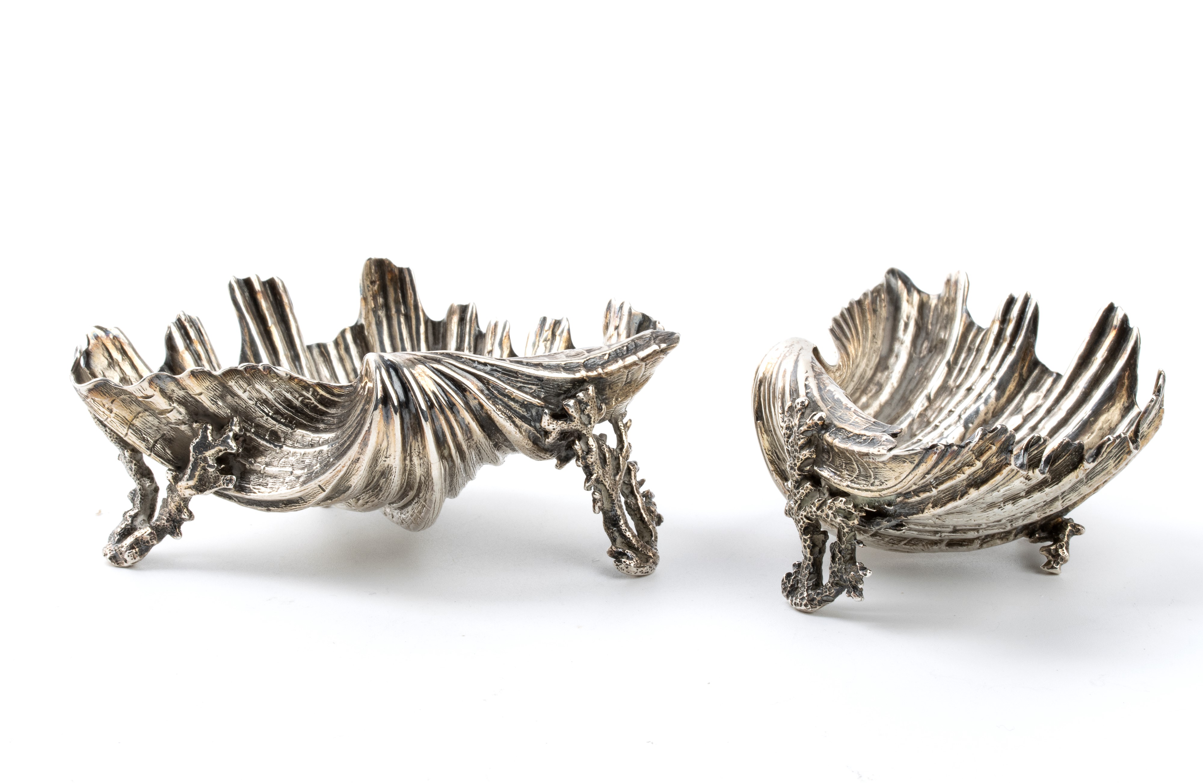 S. Smith & Son - Coppia di Saliere Vittoriane Inglesi in Argento