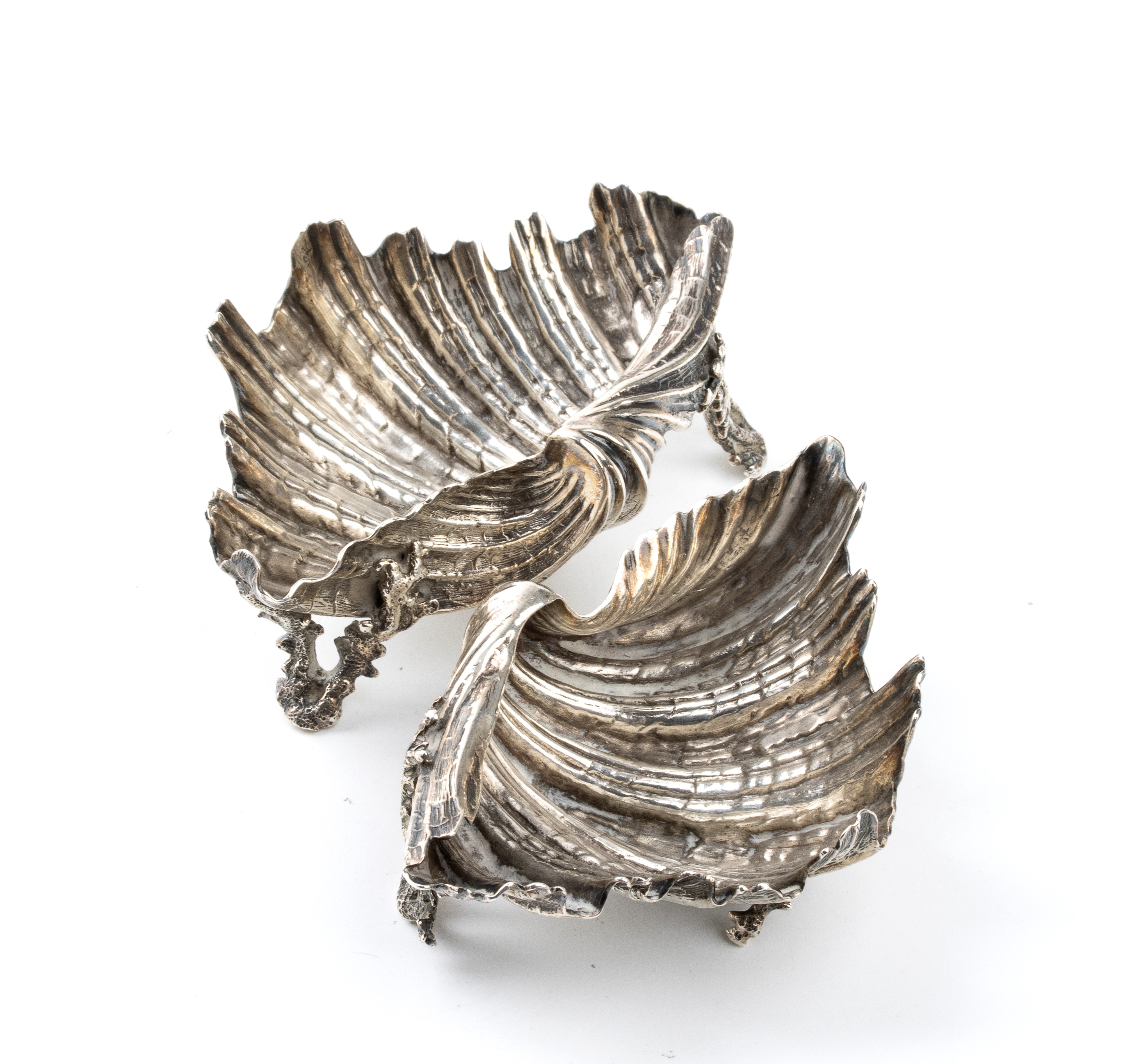 S. Smith & Son - Coppia di Saliere Vittoriane Inglesi in Argento