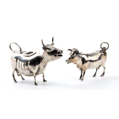 Coppia di Saliere Tedesche in Argento