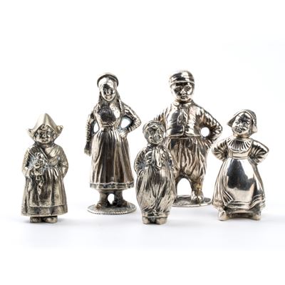 Cinque Saliere Tedesche in Argento