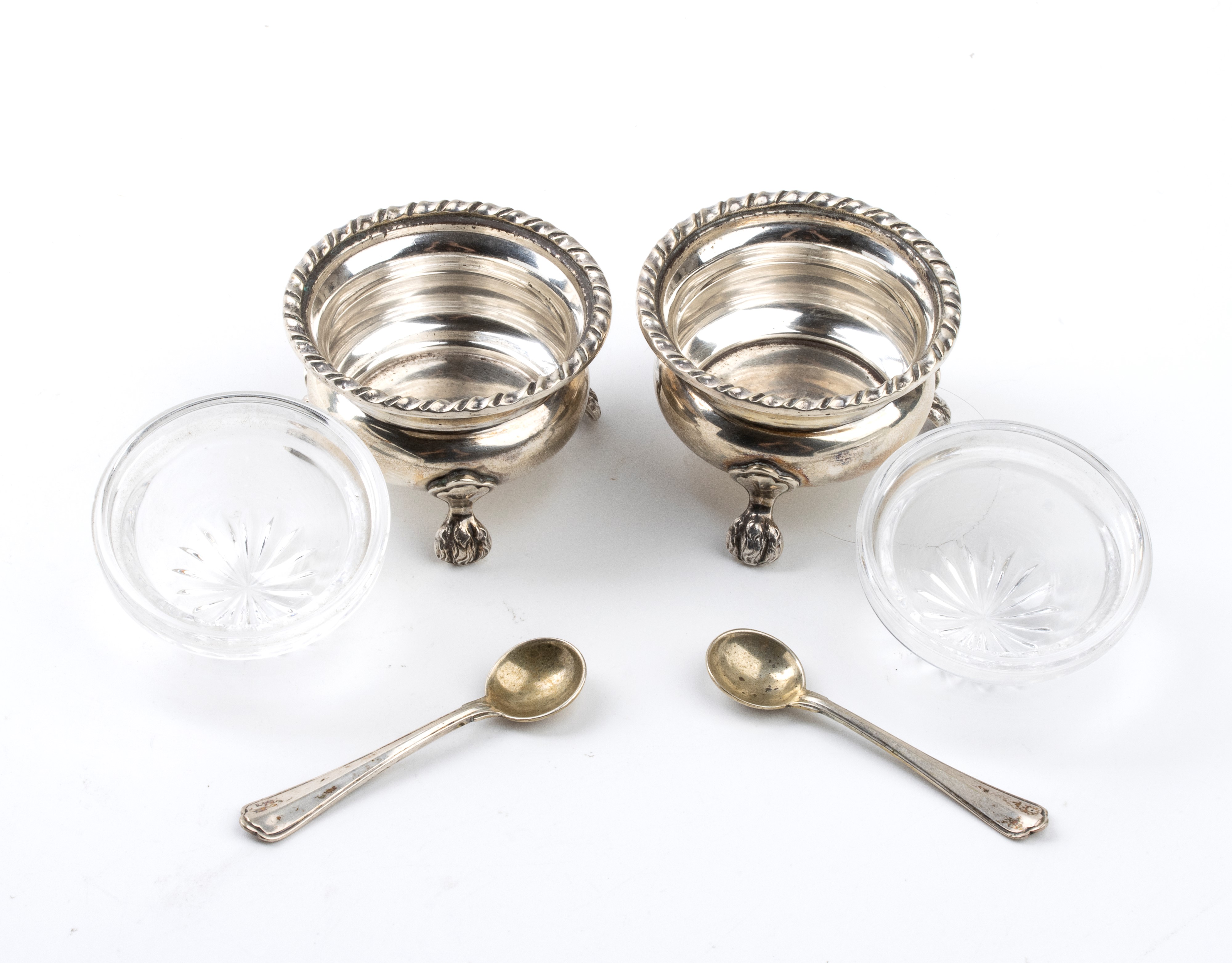 Fabbrica Argenteria Clementi - Coppia di Saliere Italiane in Argento