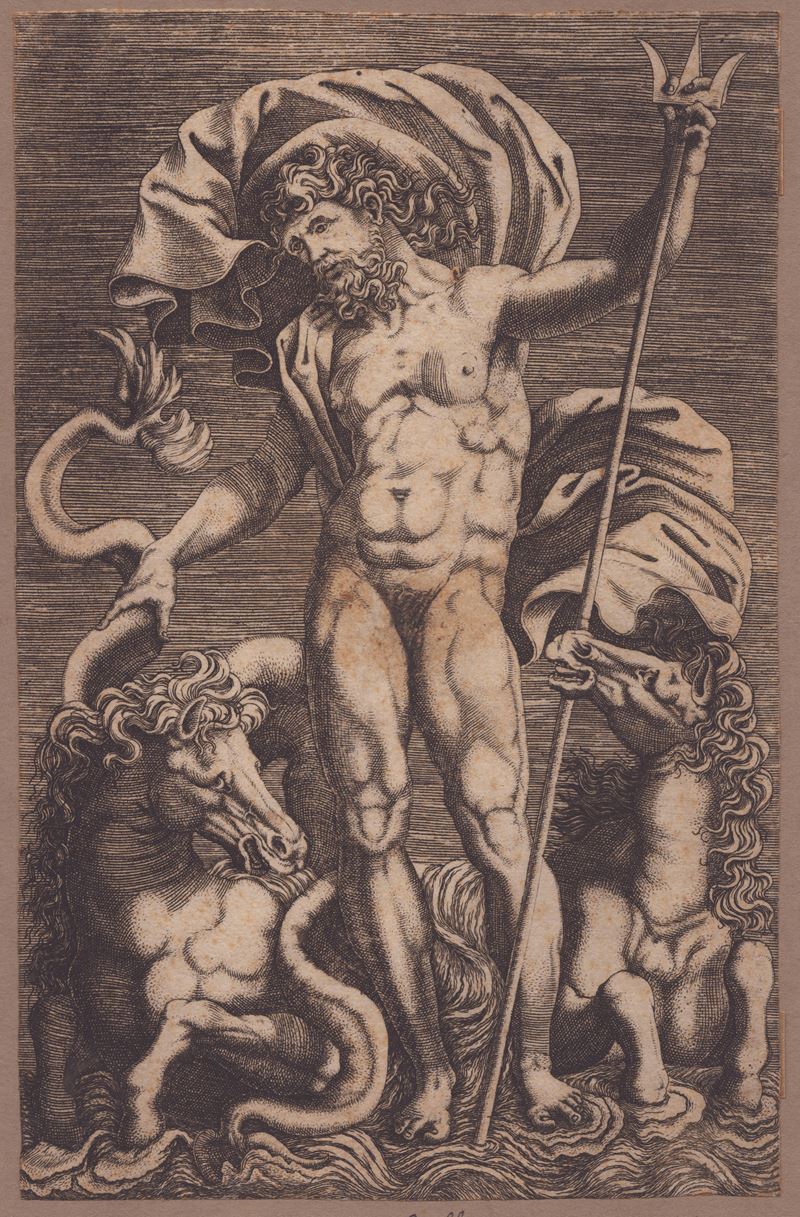 Giorgio Ghisi Detto il Mantovano (1520-1582) - Nettuno