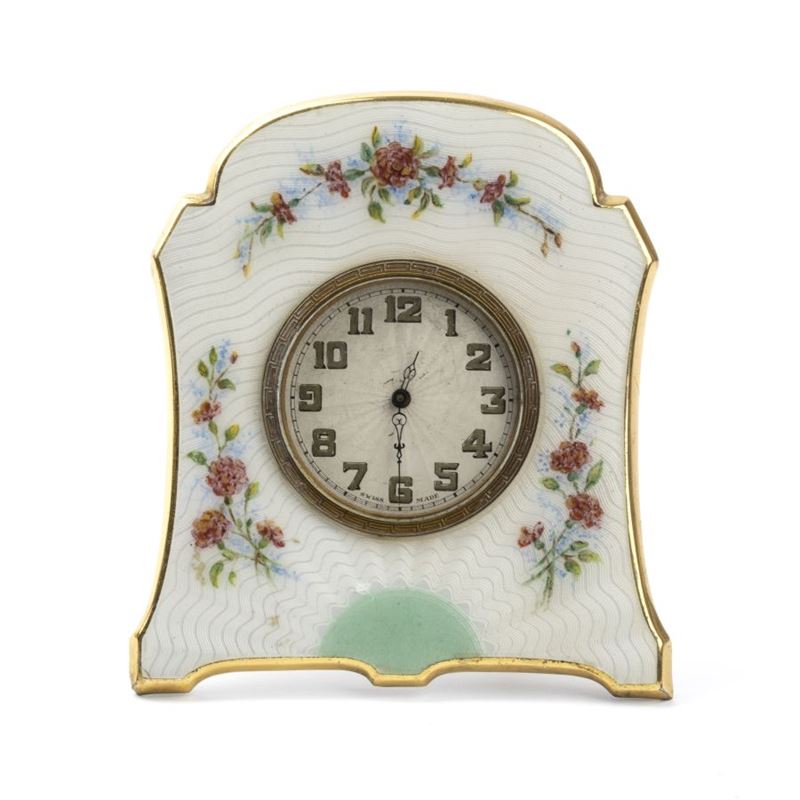 Orologio da Tavolo Art Déco con Smalti
