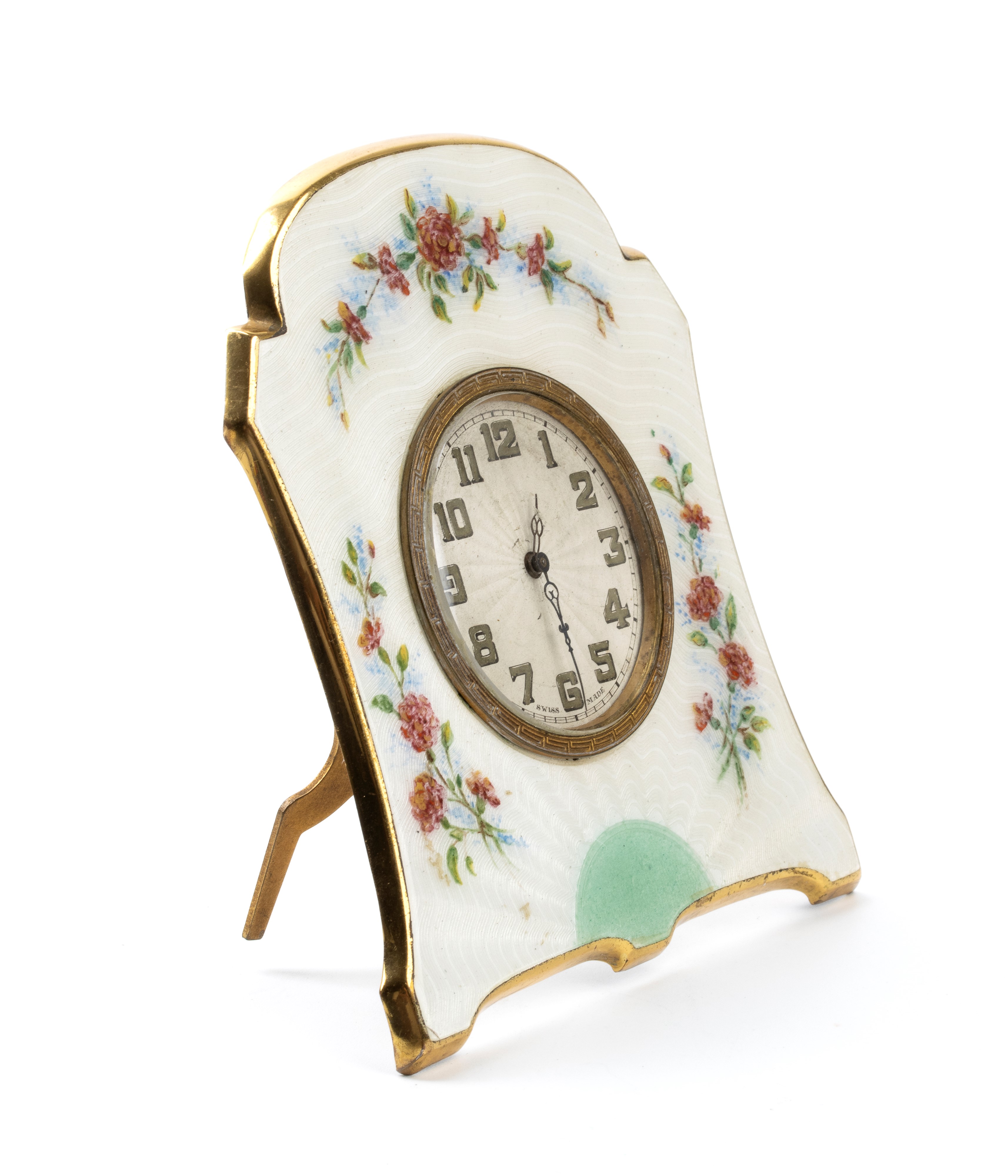 Orologio da Tavolo Art Déco con Smalti