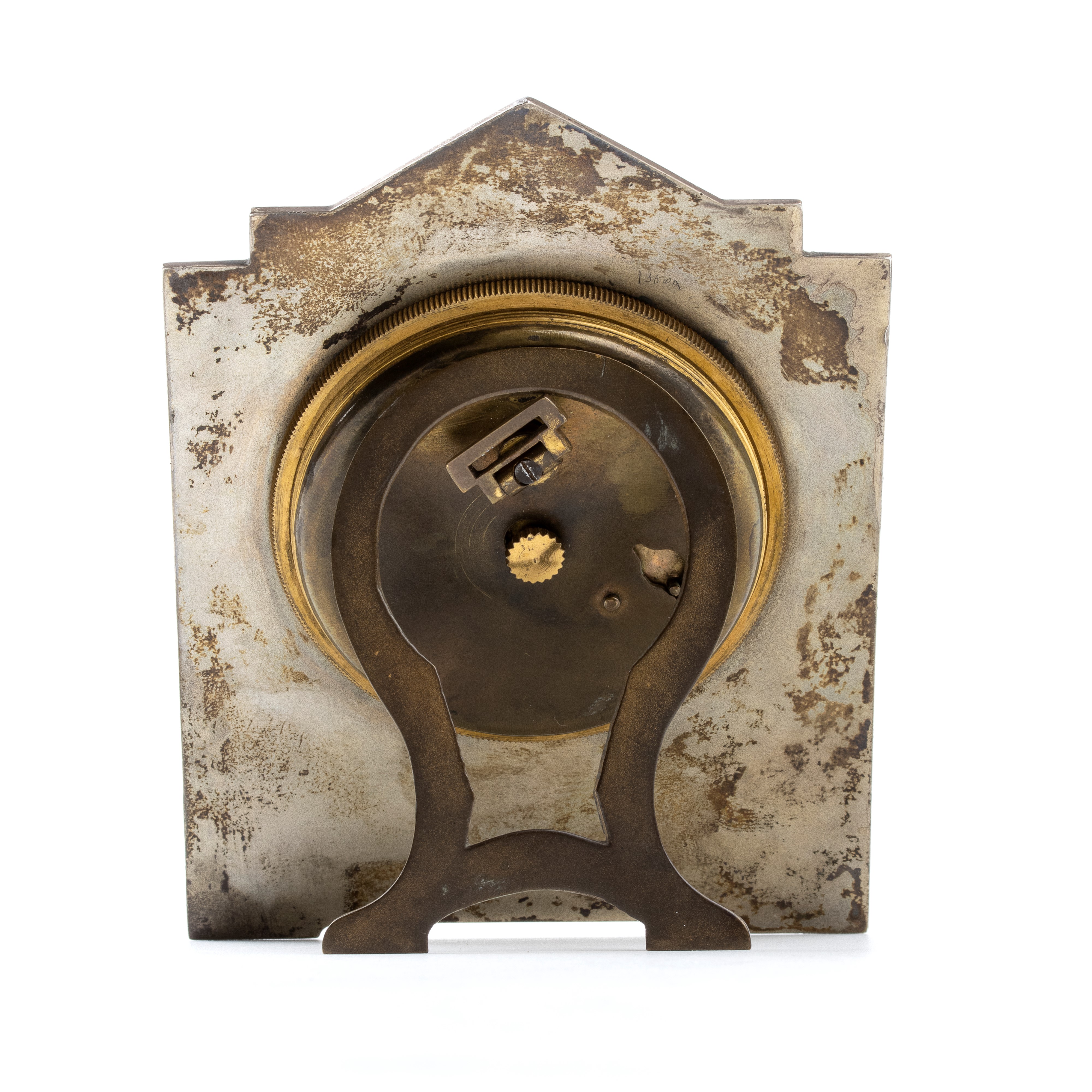 Orologio da tavolo Art Déco in argento e smalti