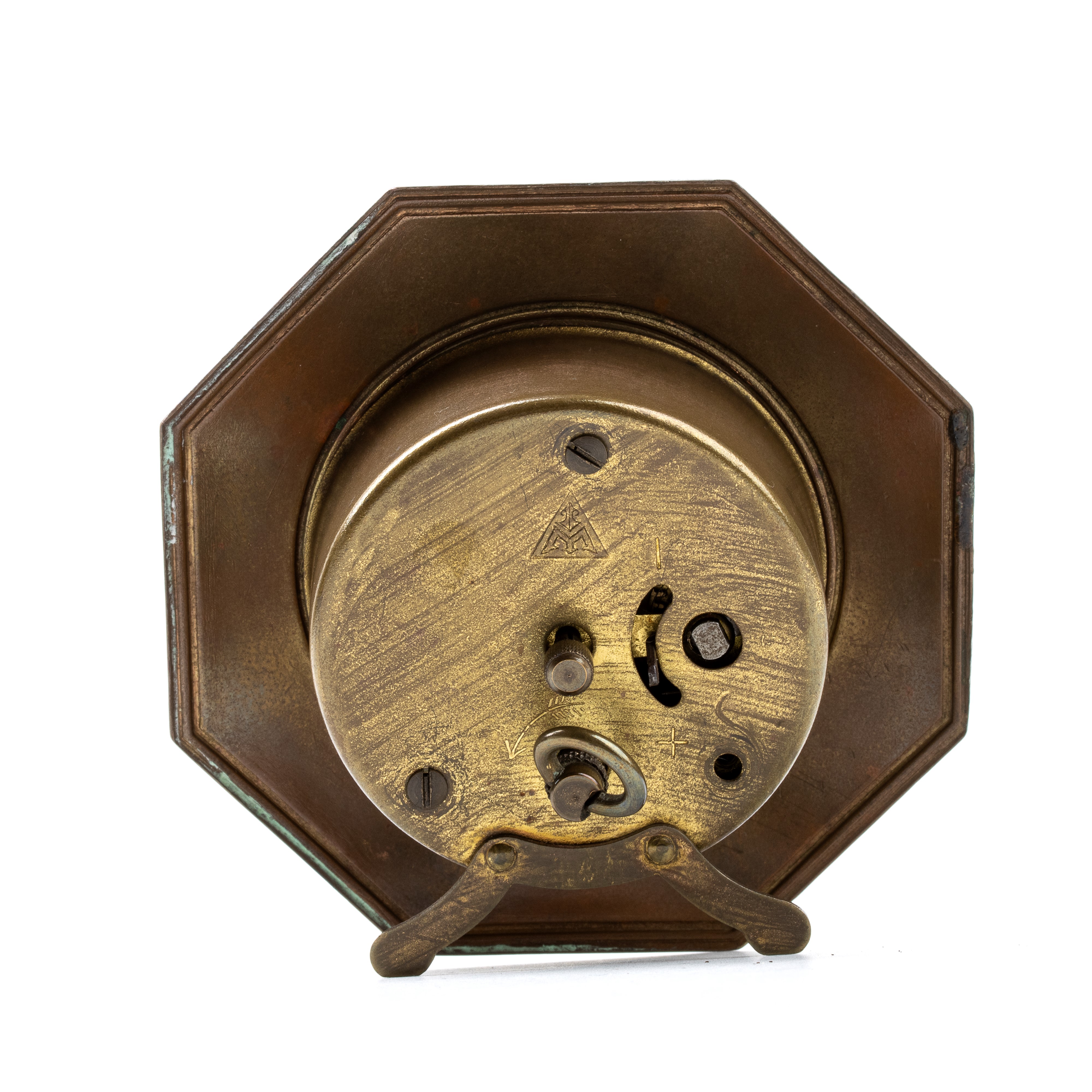Orologio da Tavolo Art Déco in Metallo e Smalti
