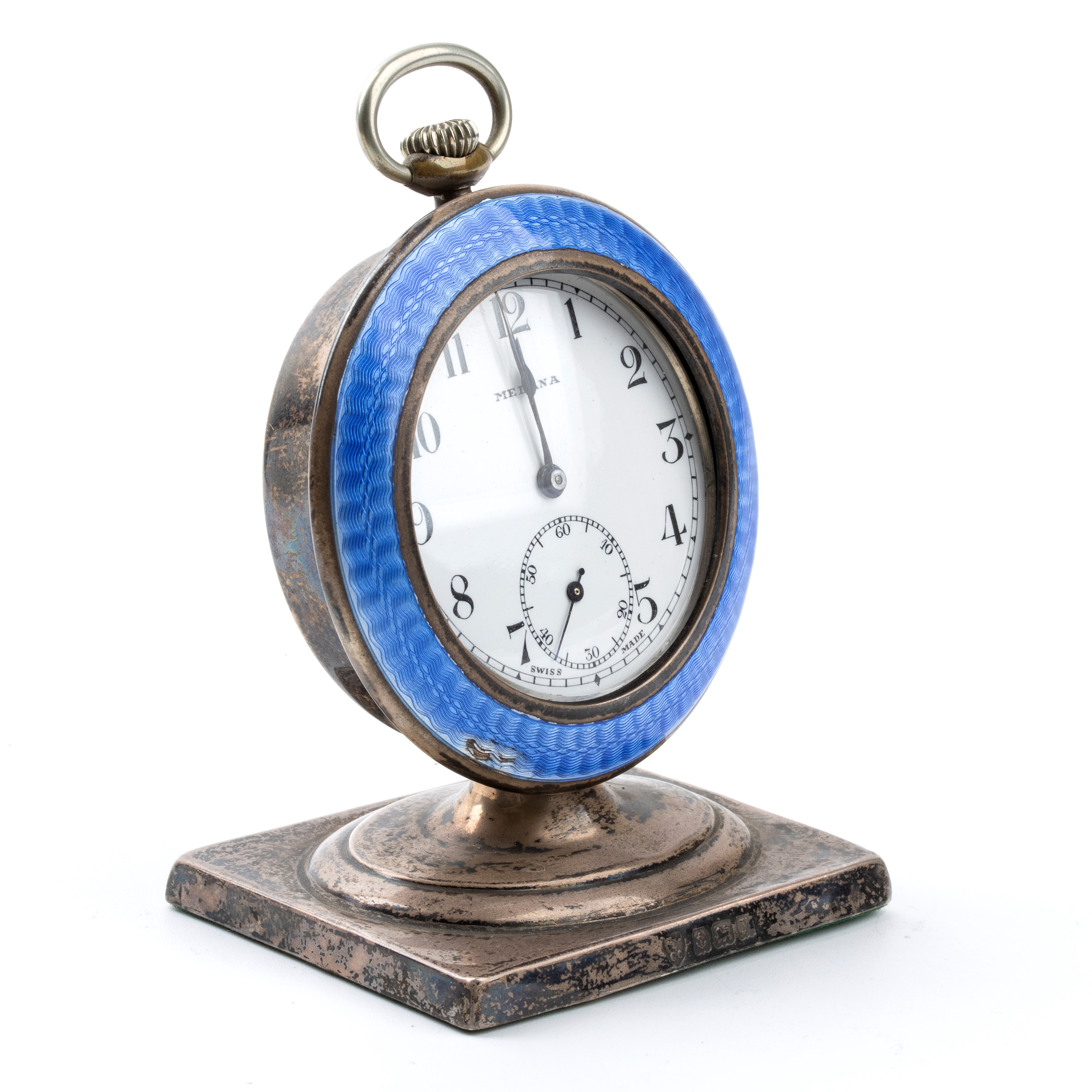 Portaorologio Art Déco in argento e smalti