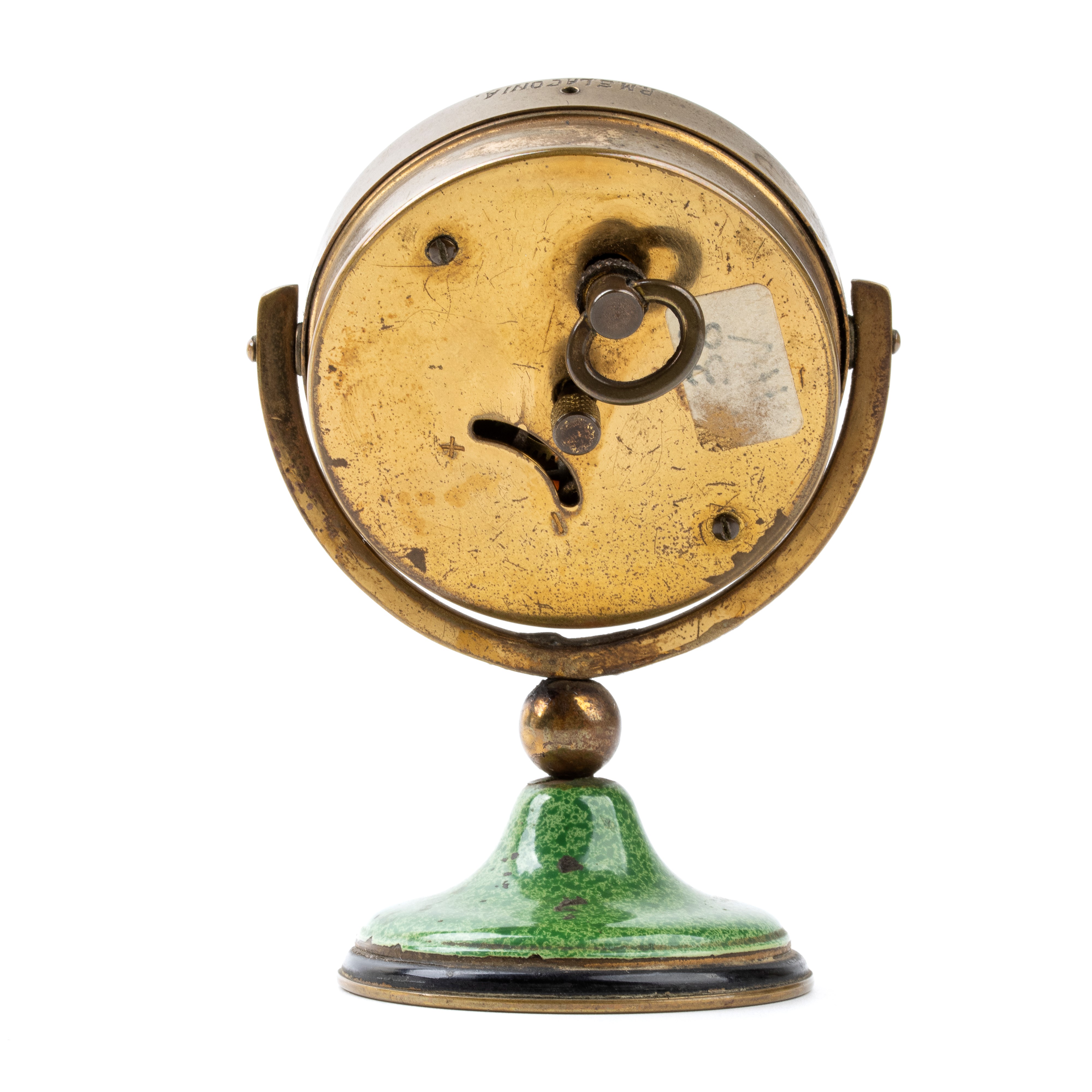Orologio da Tavolo Art Déco in Metallo Dorato e Smalti, Nave Rms Laconia