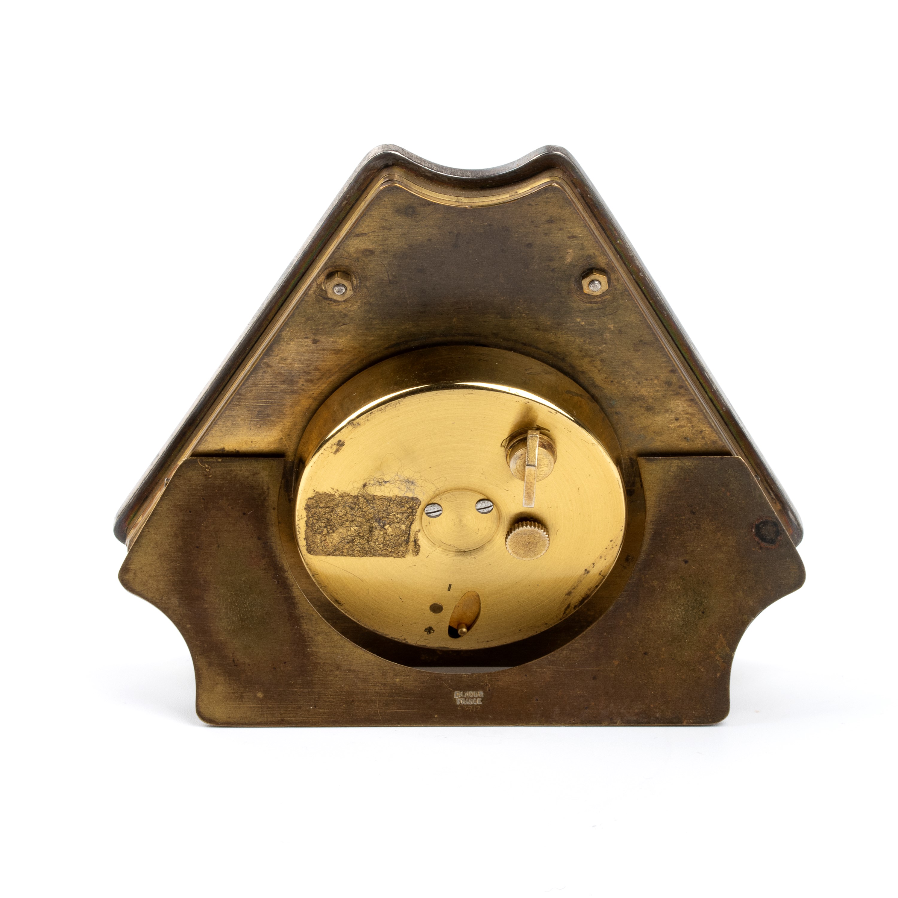 Udall & Ballou - Orologio da Tavolo Art Déco in Ottone con Smalti