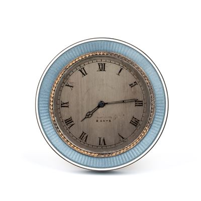 Orologio da Tavolo Art Déco con Smalti