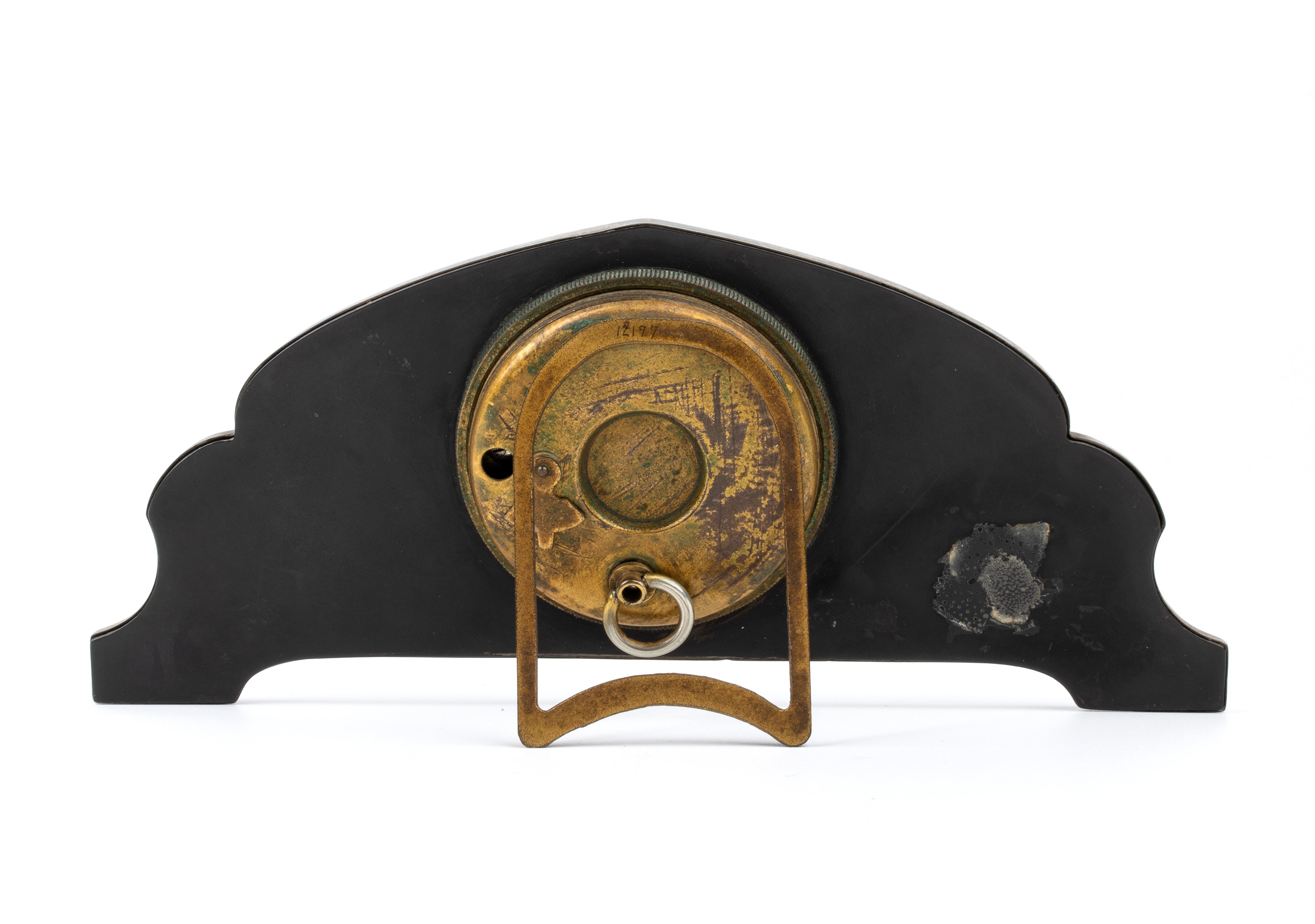 Orologio da tavolo Art Déco in argento e smalti