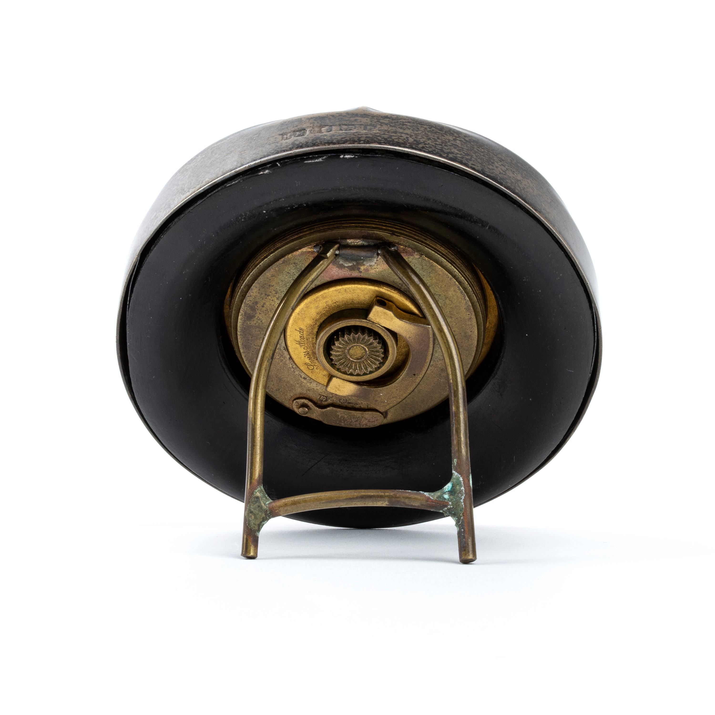 Orologio da tavolo Art Déco in argento e smalti