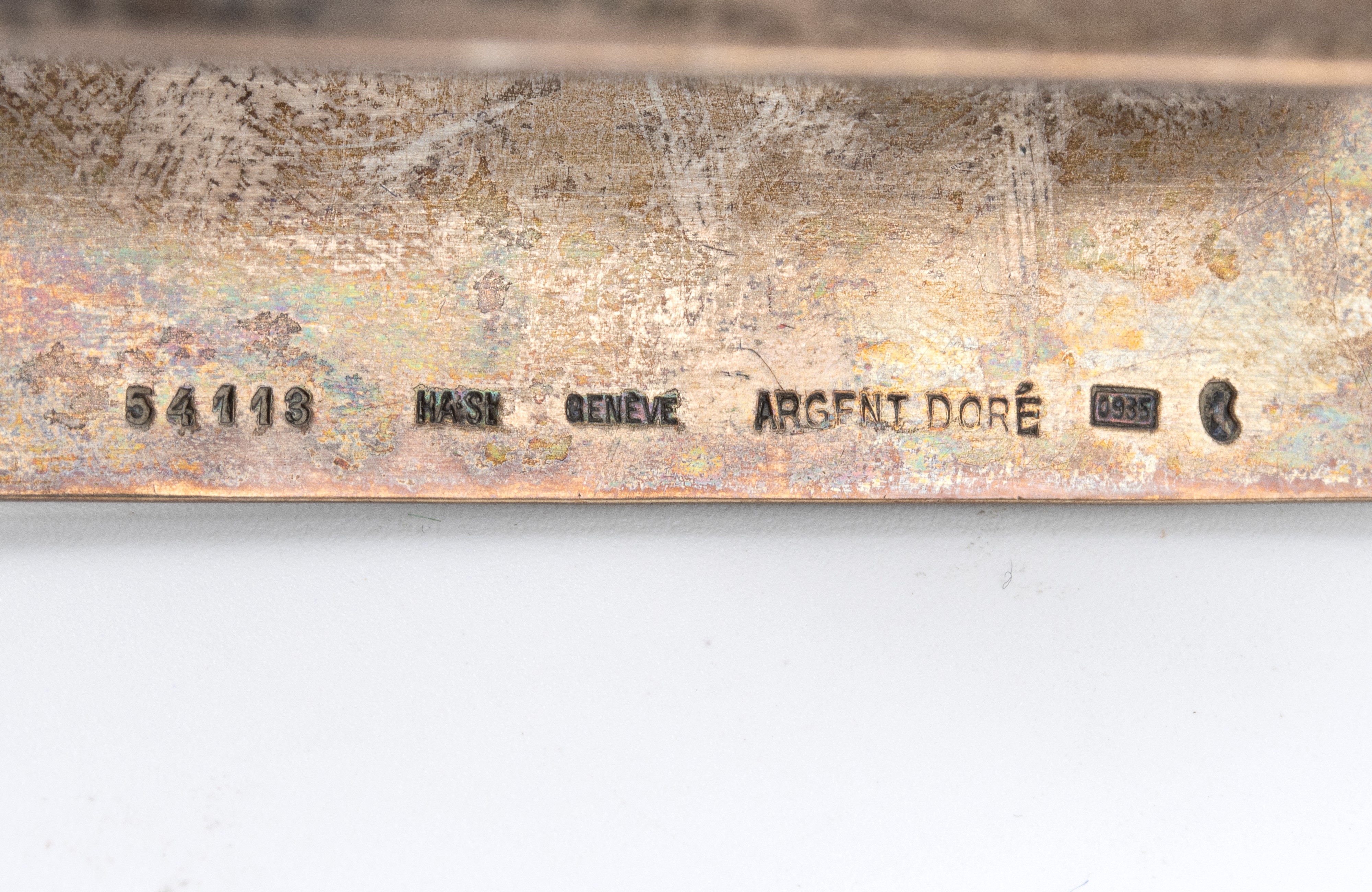 Orologio da tavolo Art Déco in argento e smalti