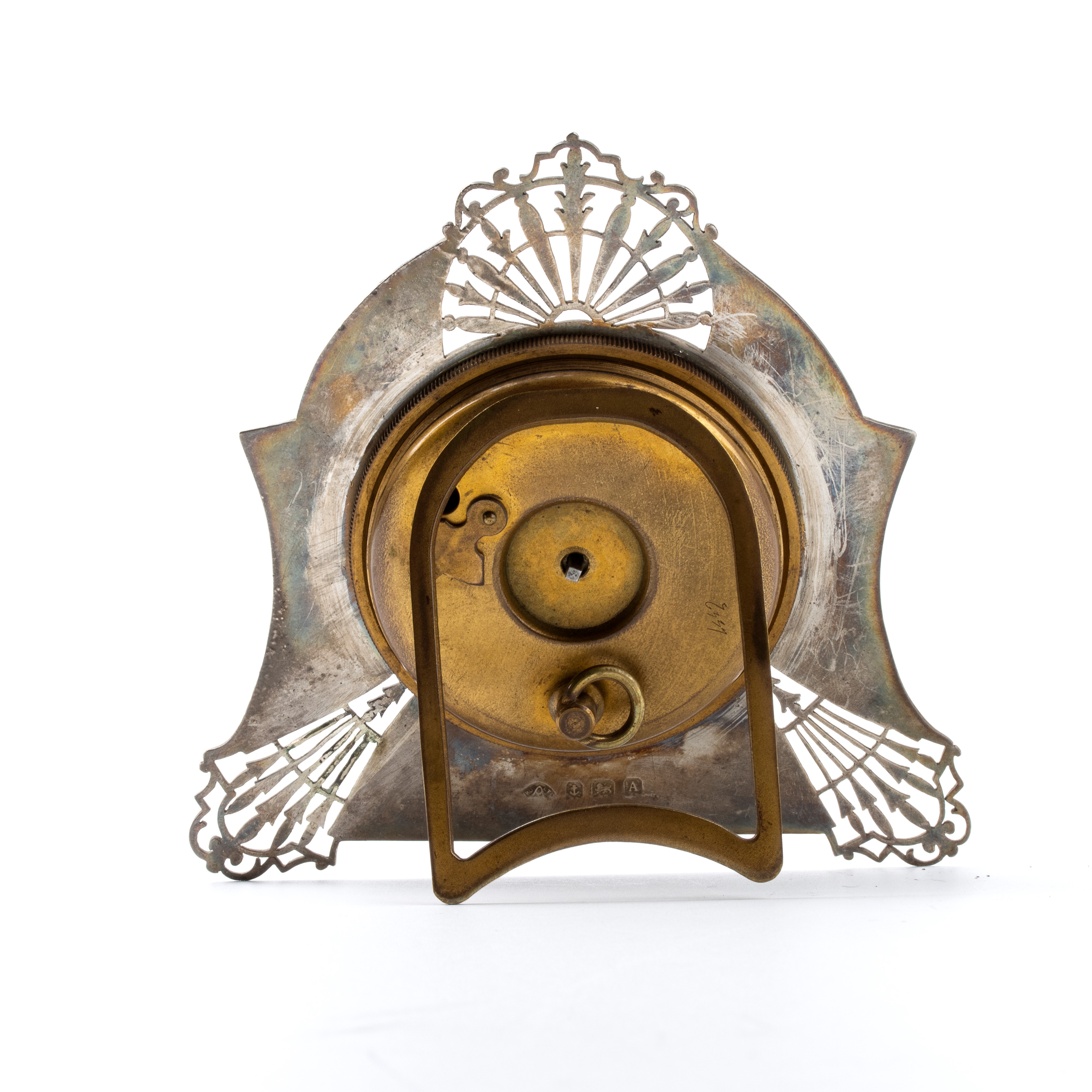 Orologio da tavolo Art Déco in argento e smalti