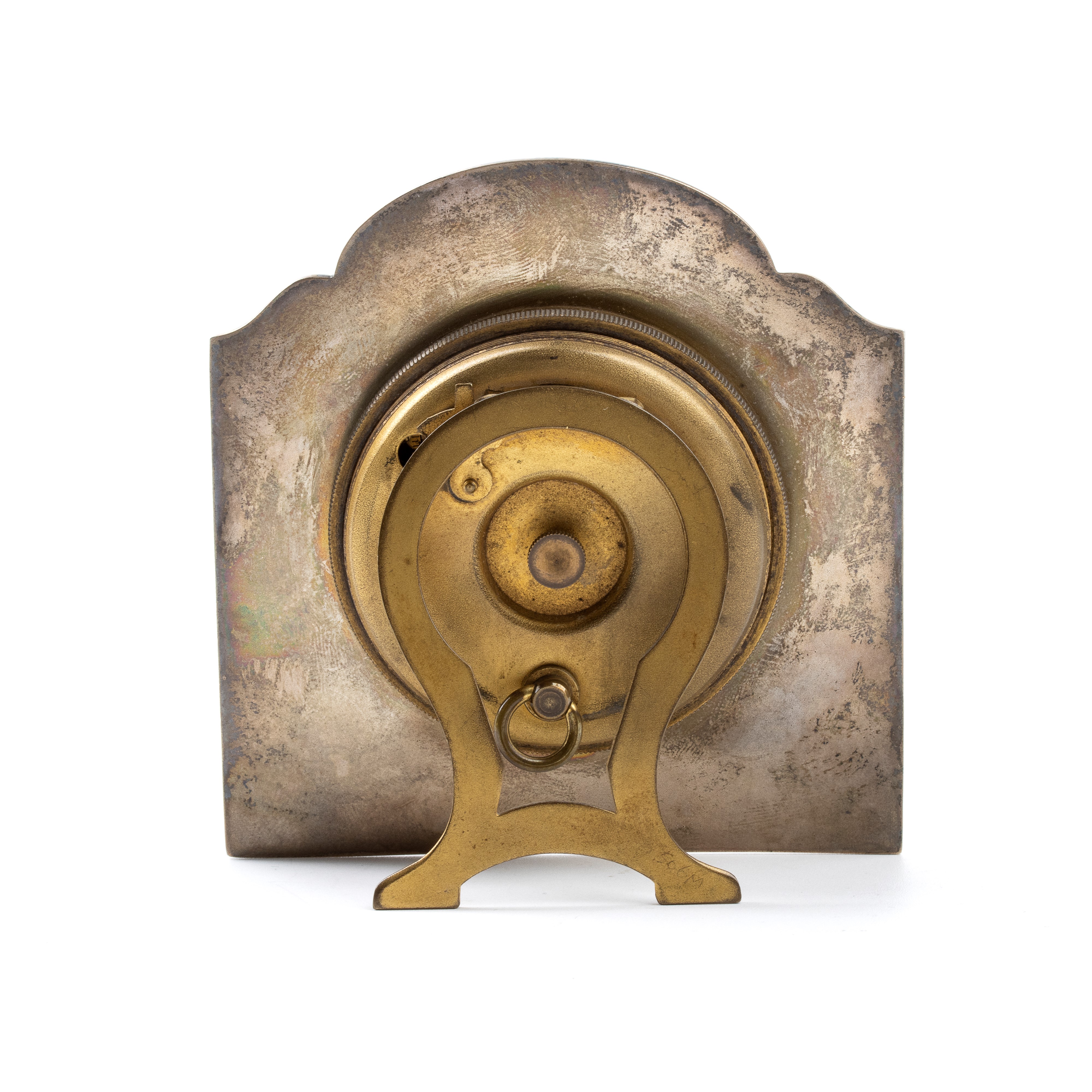 Orologio da tavolo Art Déco in argento e smalti