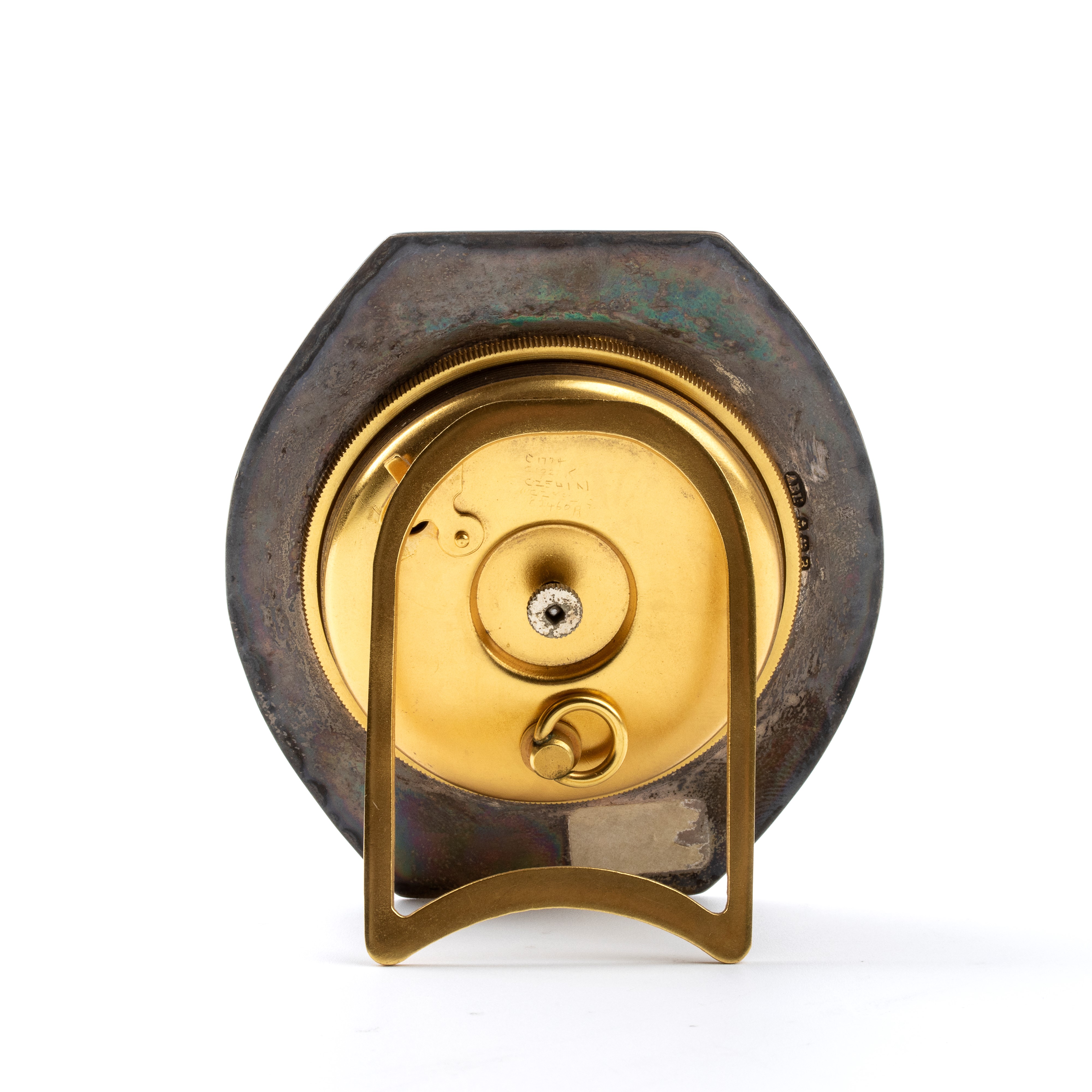 Orologio da tavolo Art Déco in argento e smalti