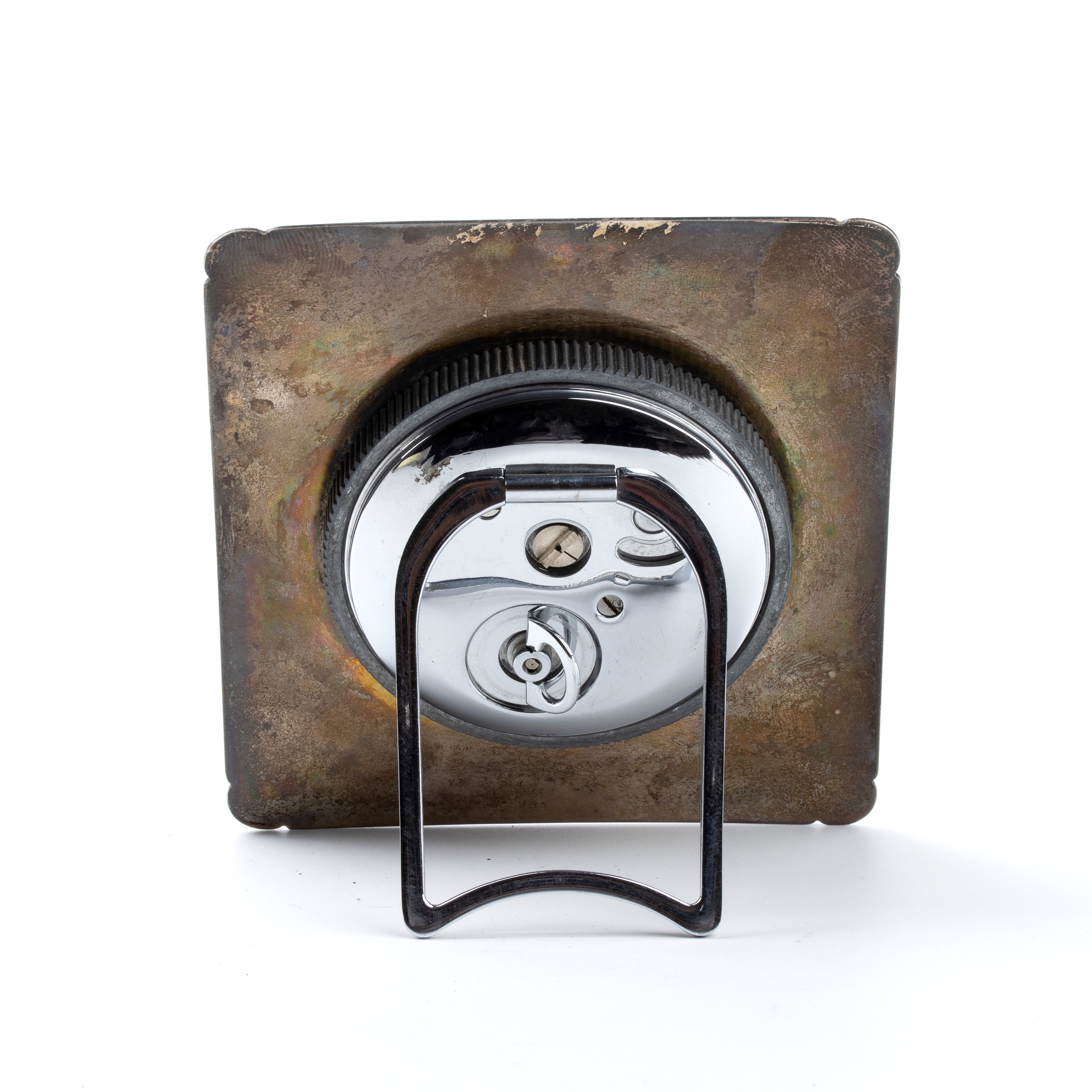 Orologio da tavolo Art Déco in argento e smalti