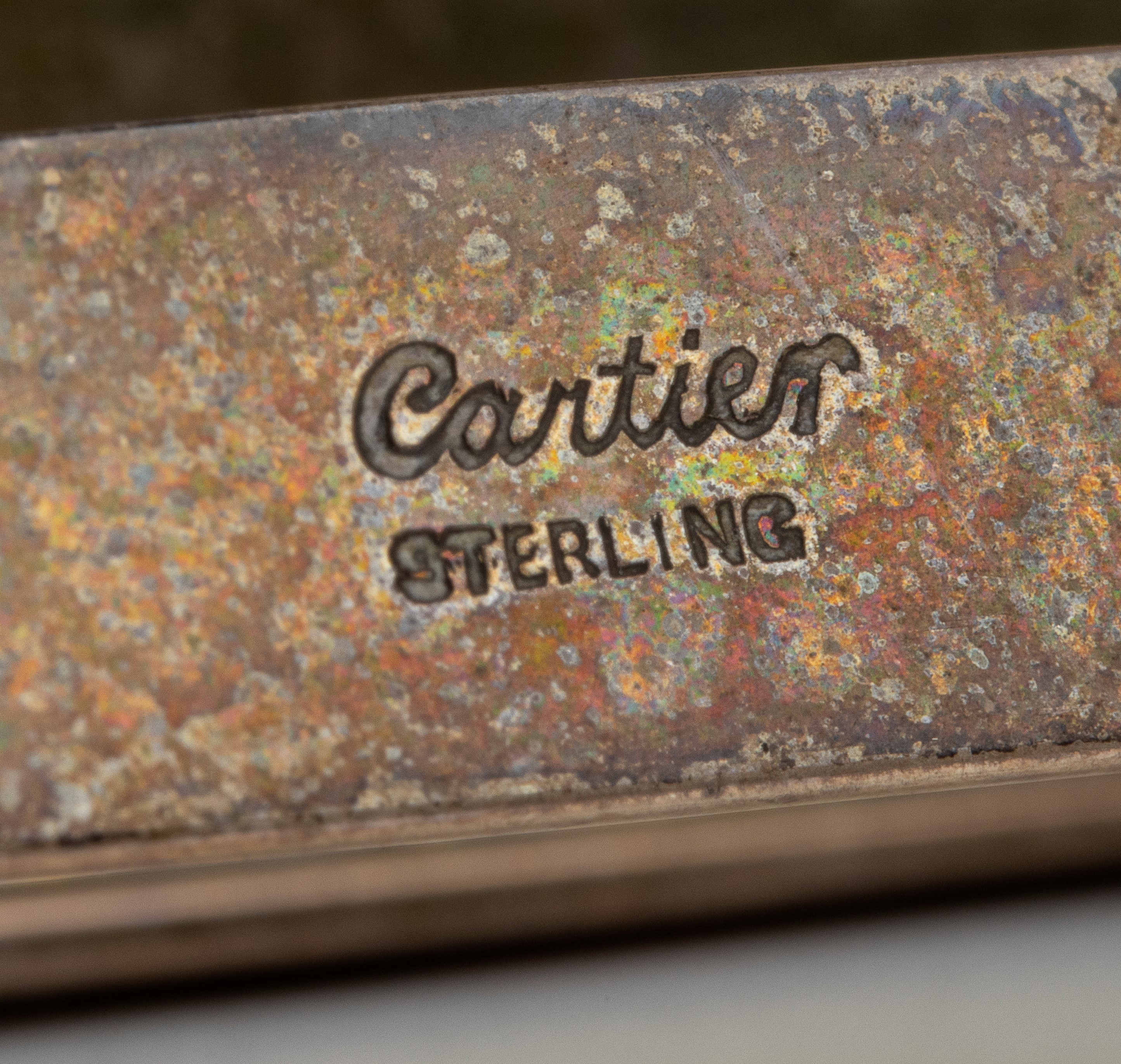 Orologio da tavolo Art Déco in argento e smalti