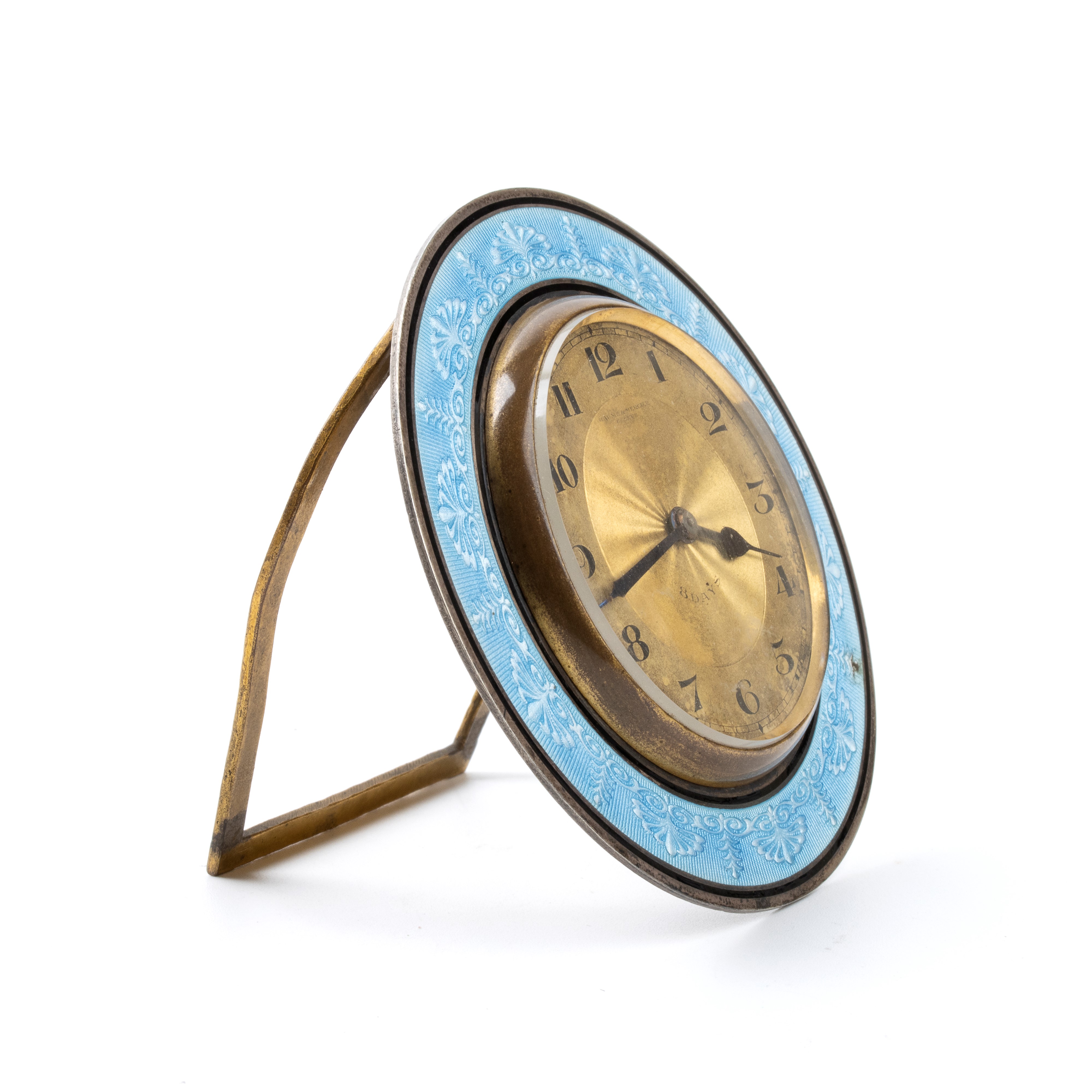 Orologio da Tavolo Art Déco con Smalti