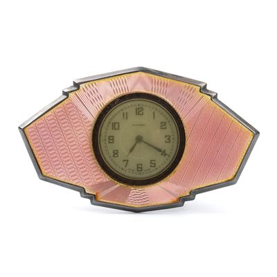 Orologio da Tavolo Art Déco con Smalti