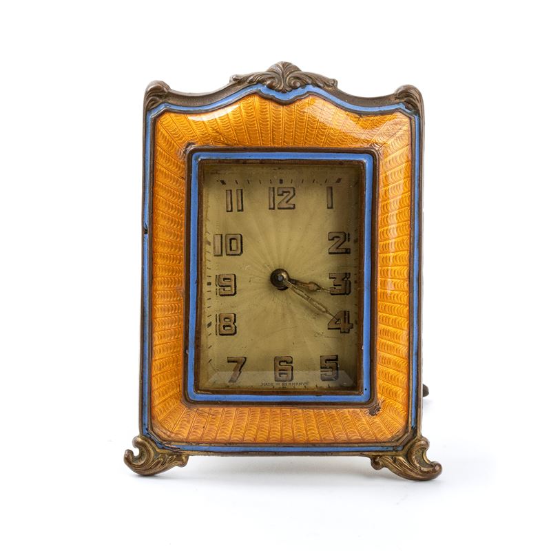 Orologio da Tavolo Art Déco con Smalti