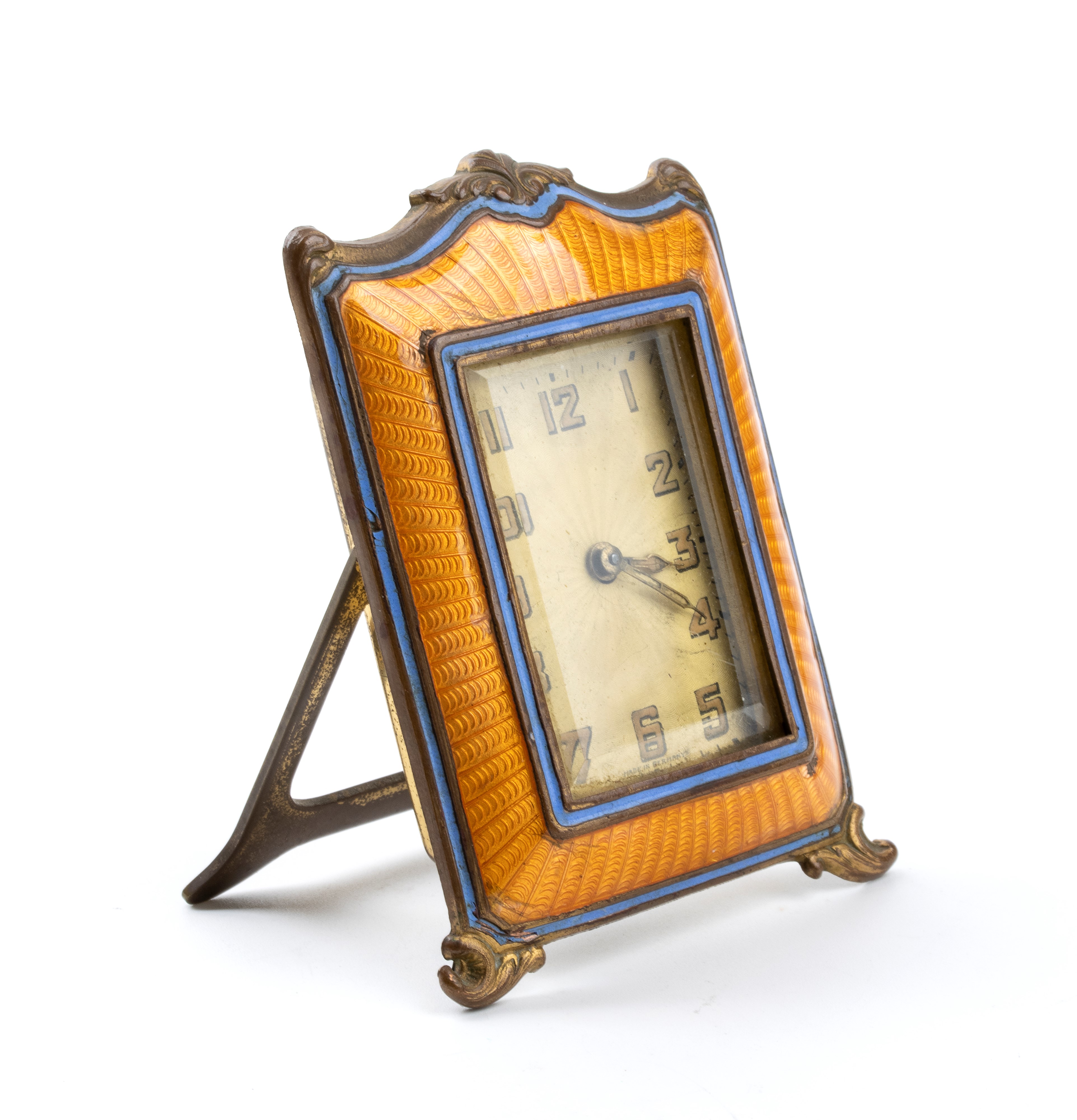 Orologio da Tavolo Art Déco con Smalti