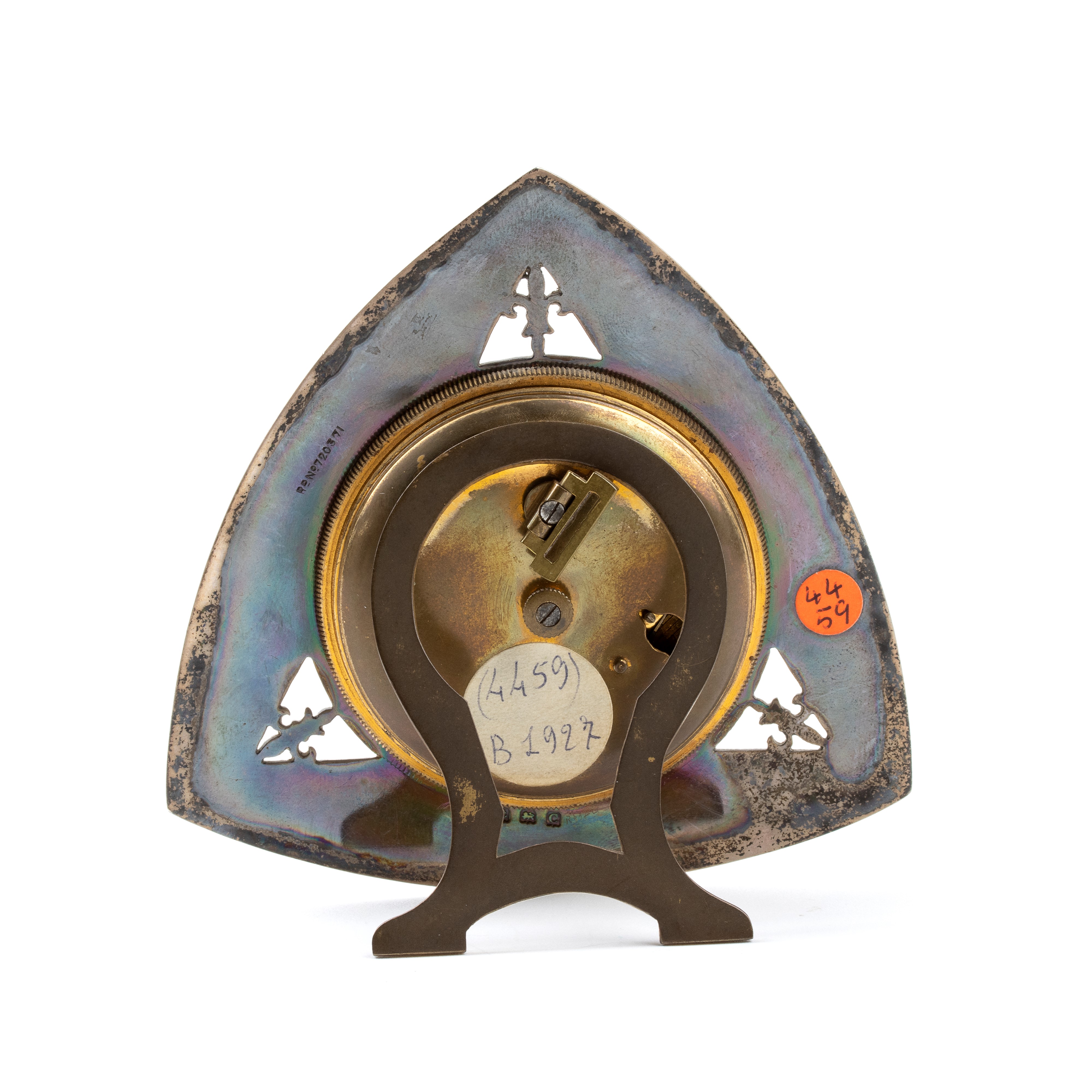 Orologio da tavolo Art Déco in argento e smalti