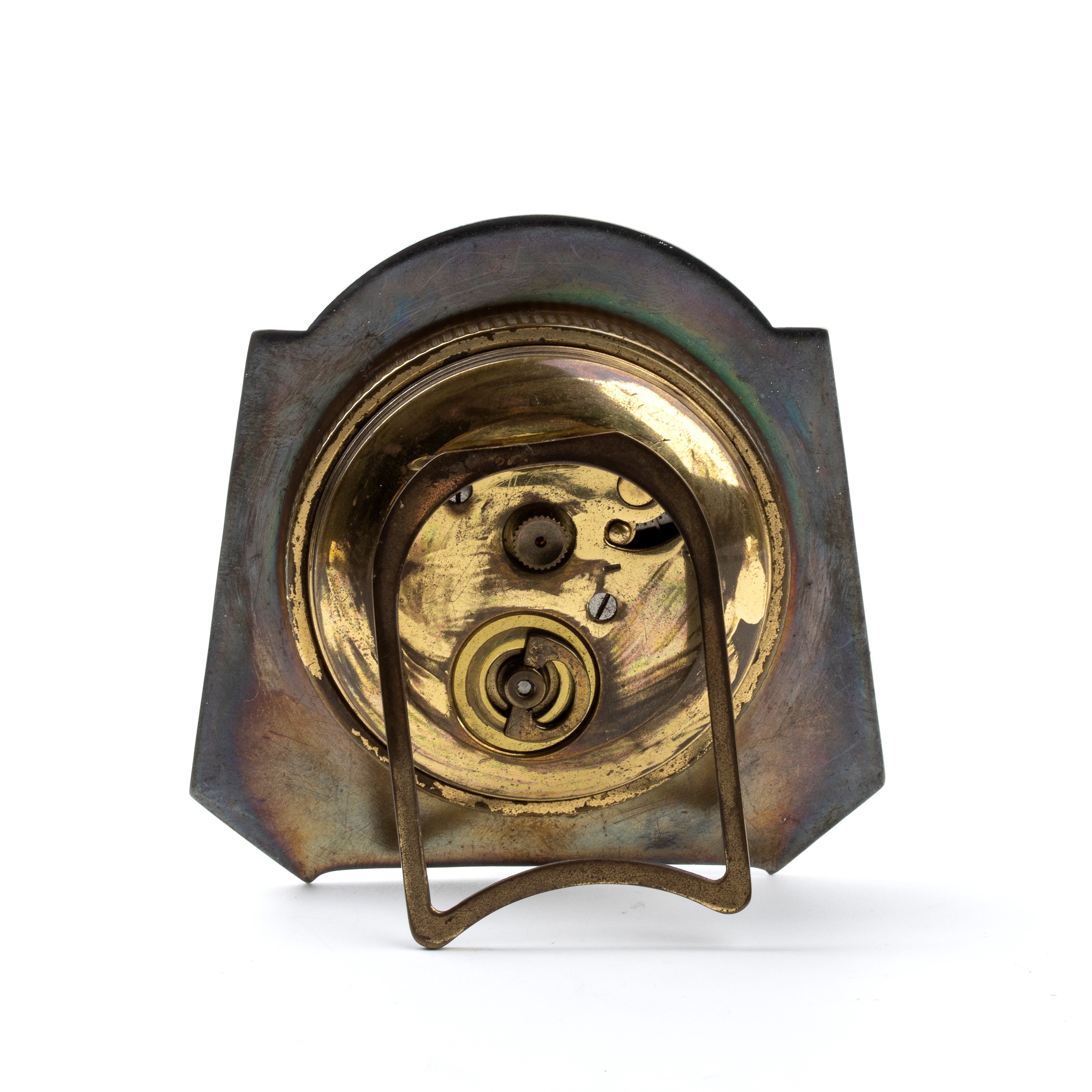 Orologio da tavolo Art Déco in argento e smalti