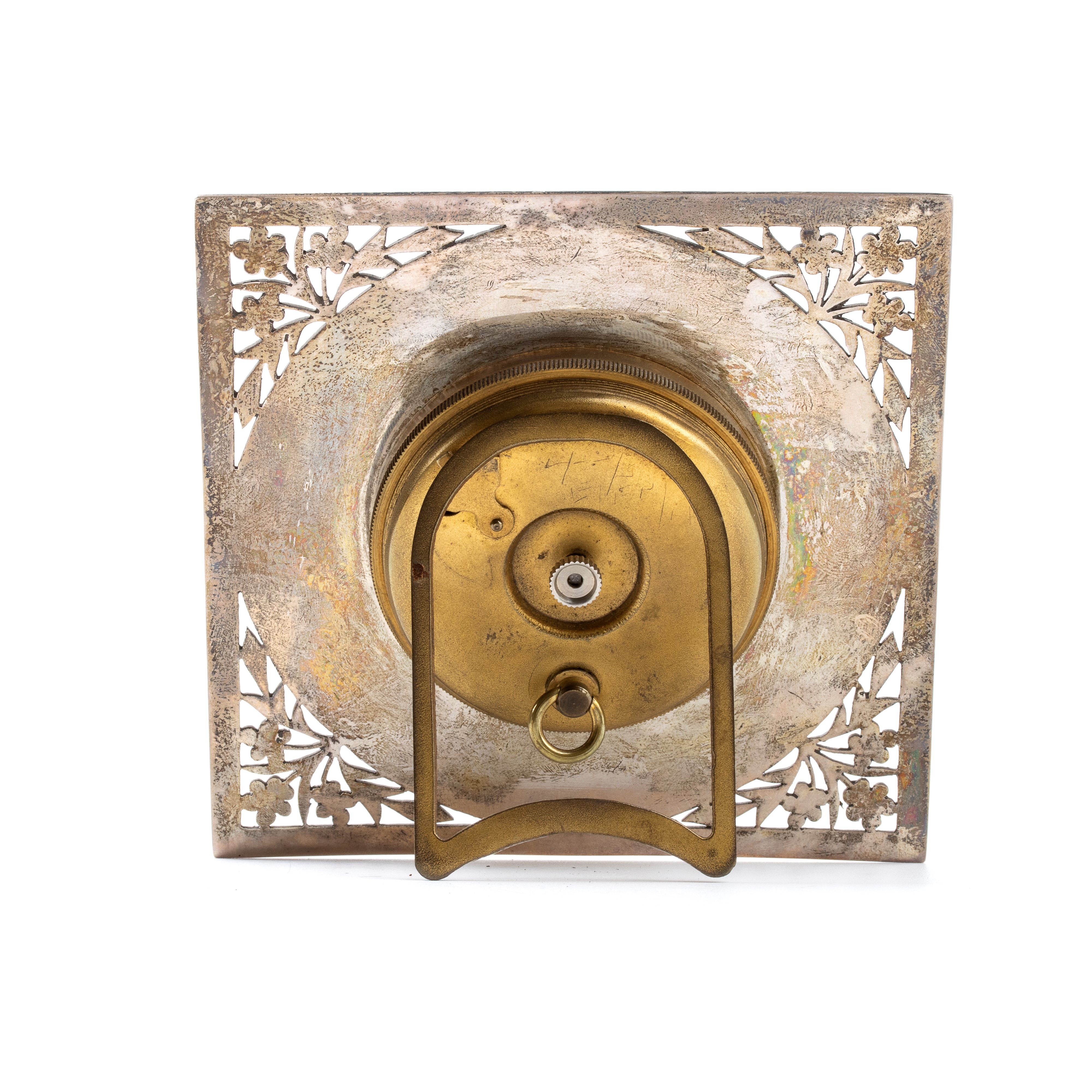 Orologio da tavolo Art Déco in argento e smalti