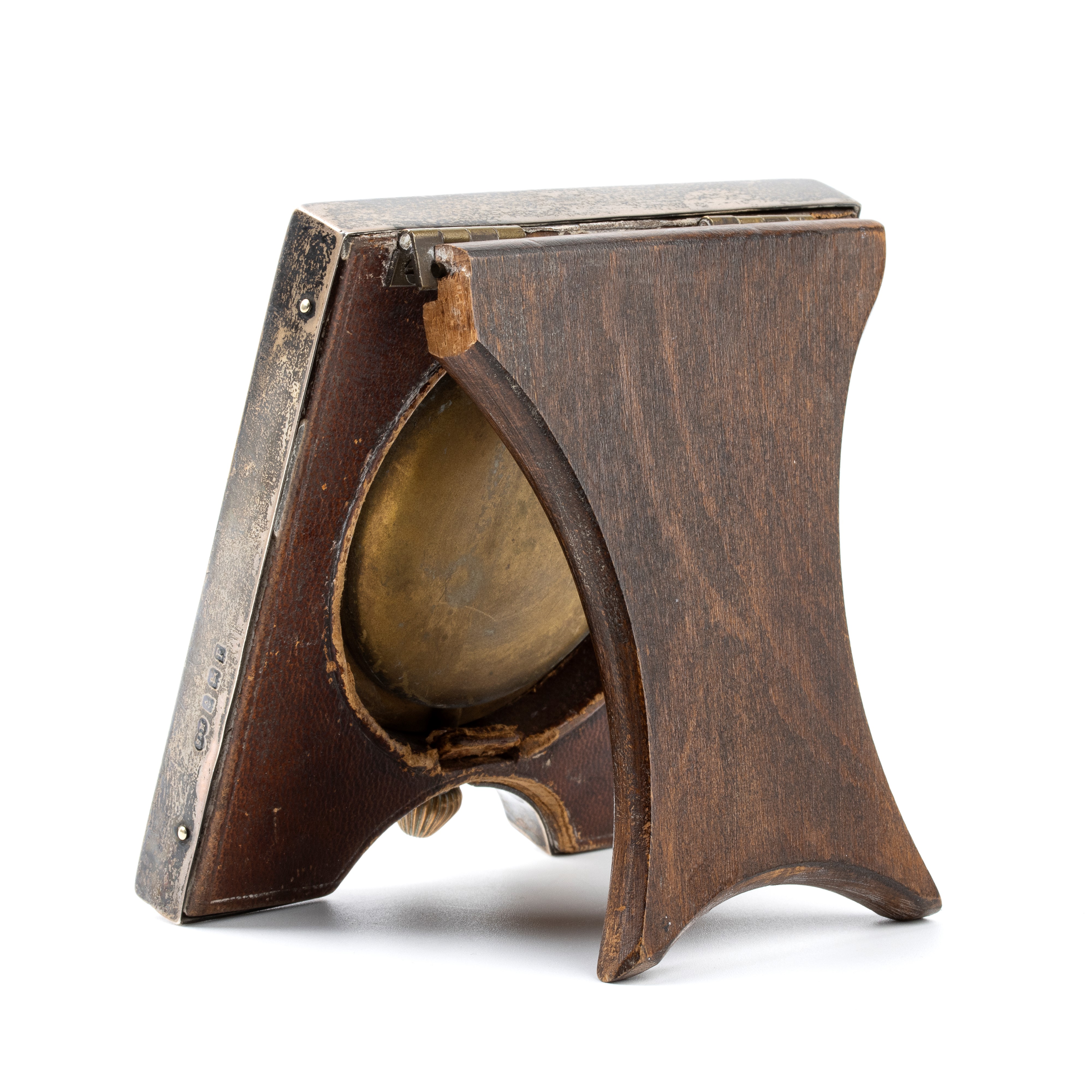 Orologio da tavolo Art Déco in argento e smalti