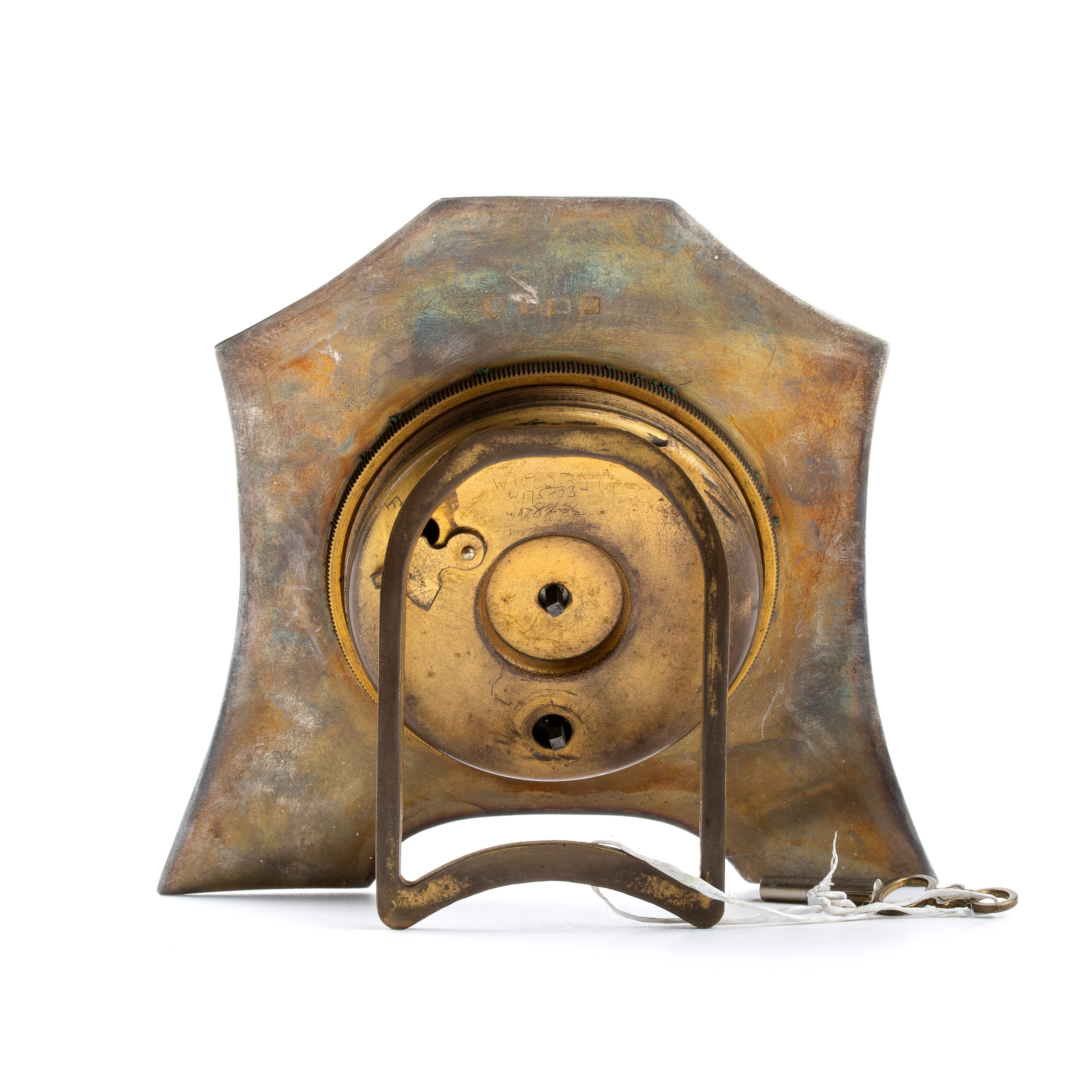 Orologio da tavolo Art Déco in argento e smalti