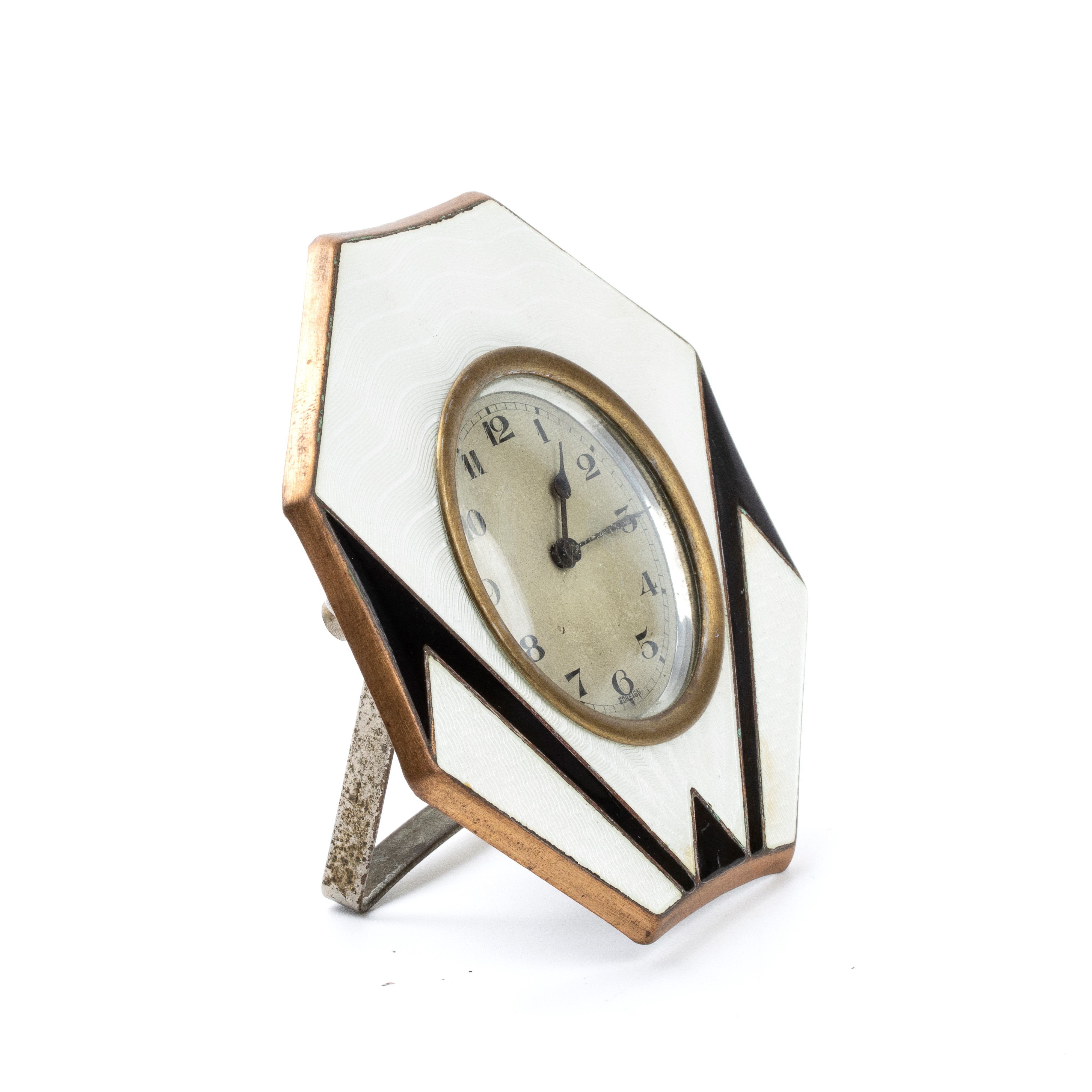 Orologio da Tavolo Art Déco con Smalti